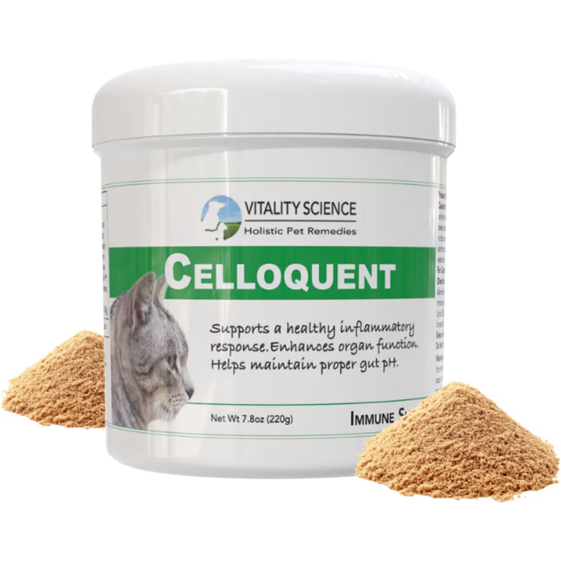 Vitality Science Celloquent Multi-Nutrient Immune Support Powder Supplement for Cats, 120-gr — view 3
