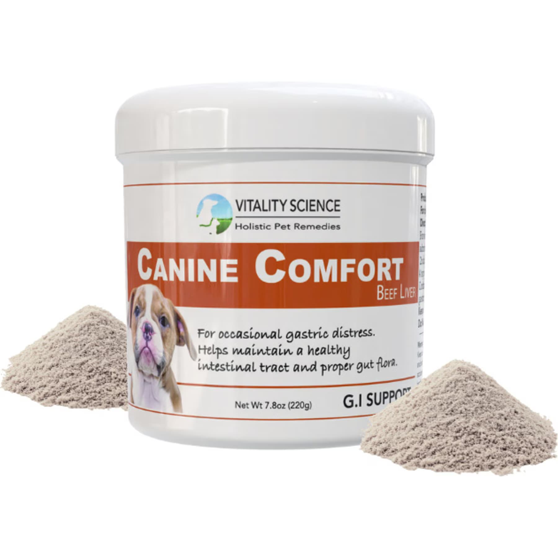 Vitality Science Vitality Science Canine Comfort Beef Liver Formula Digestive Aid Powder Supplement for Dogs, 220 g