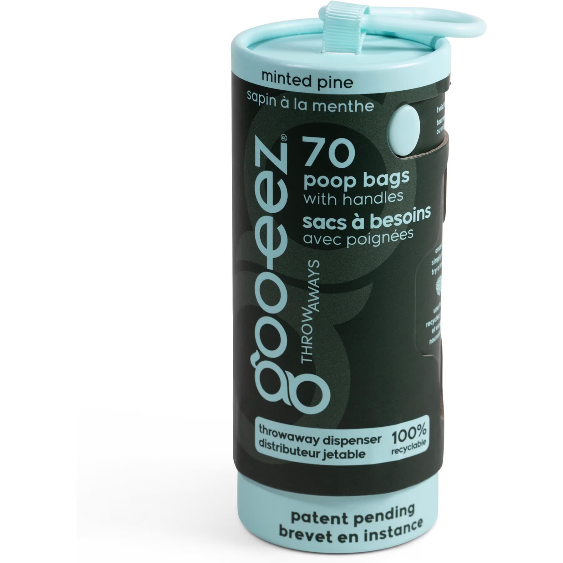 GOO-EEZ GOO-EEZ Calming Eco-Friendly Dog Poop Bags with Disposable Dispenser, Minted Pine