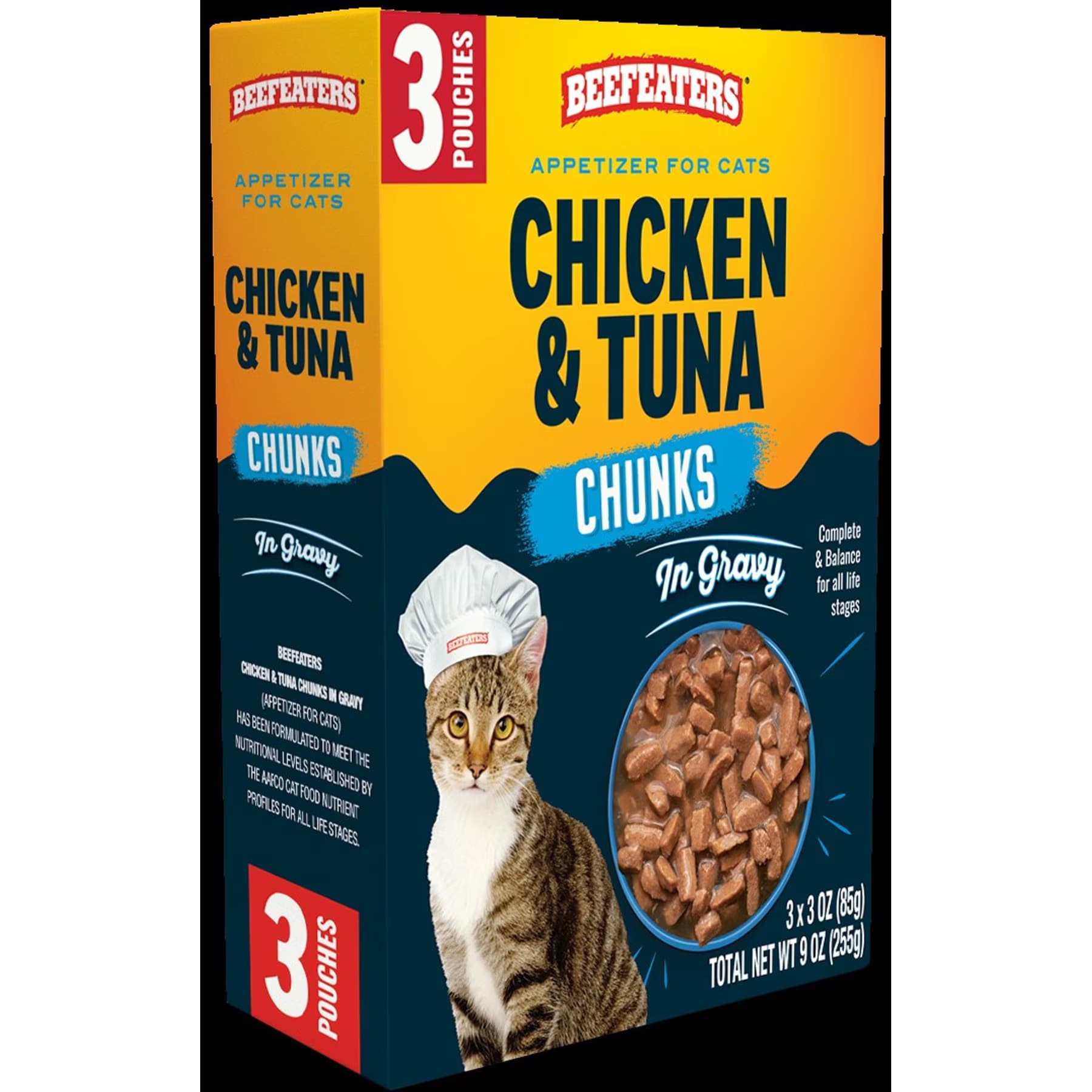 Beefeaters Beefeaters Chicken & Tuna Chunk in Gravy Grain-Free Cat Food Topper
