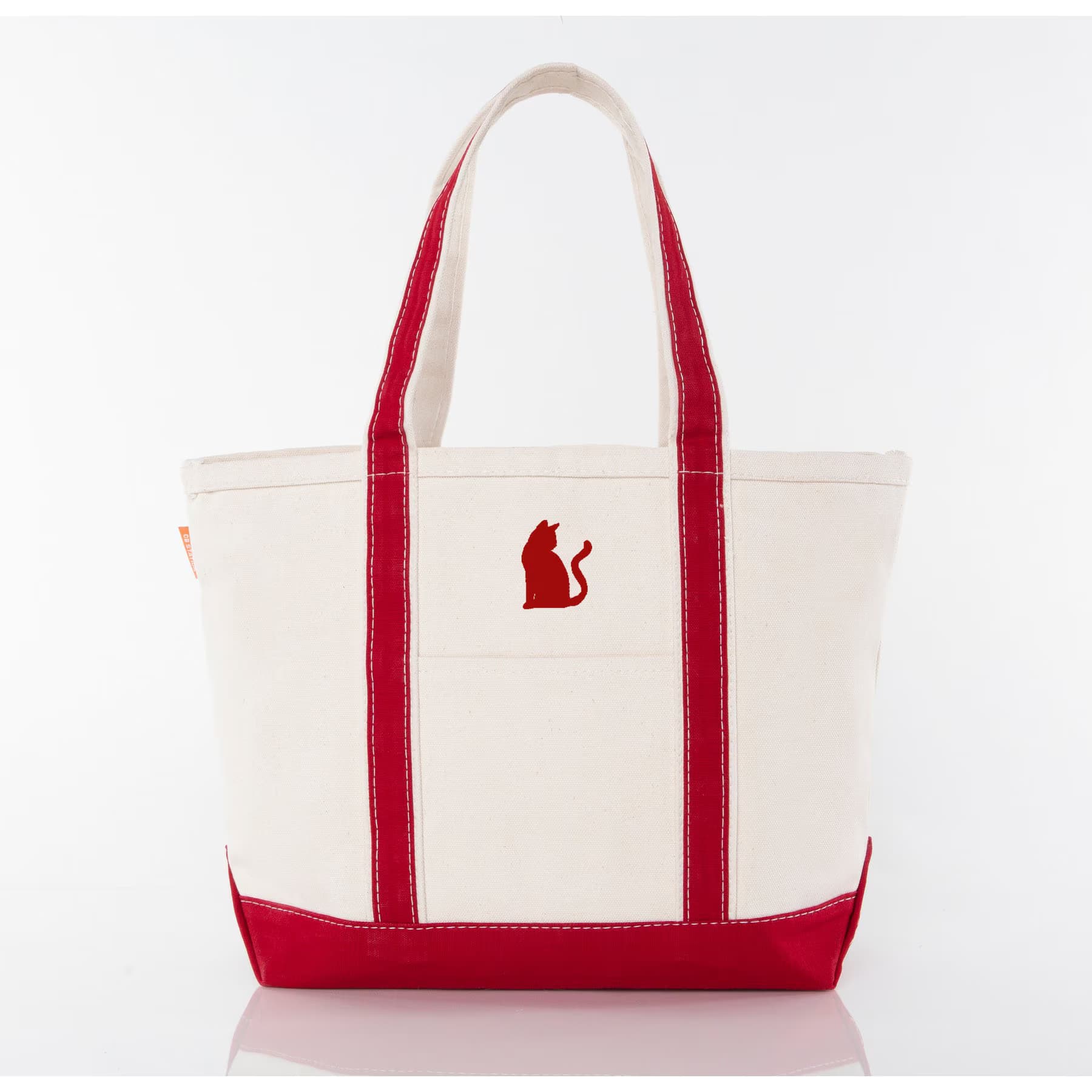 CB Station Classic Tote Bag, Red, Medium, Cat — view 2