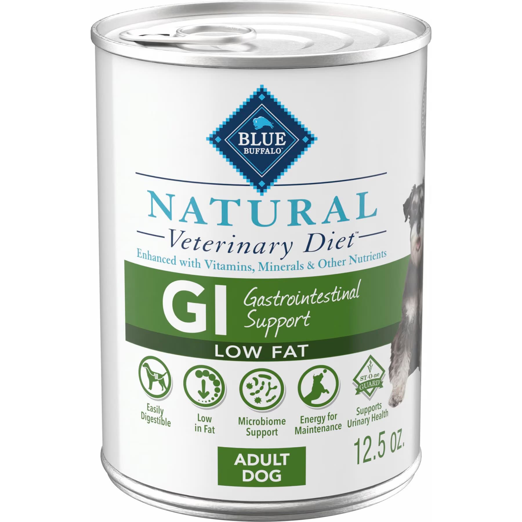 Blue Buffalo Natural Veterinary Diet Blue Buffalo Natural Veterinary Diet GI Gastrointestinal Support Low Fat Grain-Free Wet Dog Food, 12.5-oz
