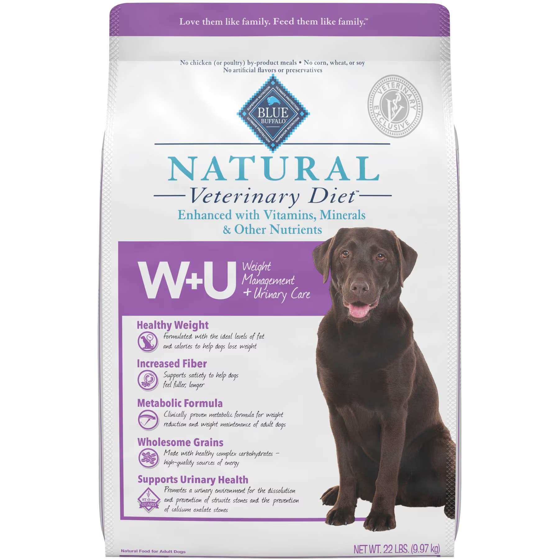 Blue Buffalo Natural Veterinary Diet W+U Weight Management + Urinary Care Dry Dog Food — view 2