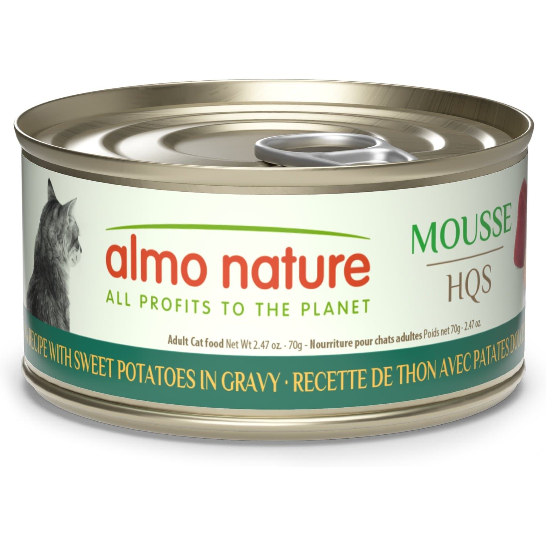 Almo Nature Almo Nature Mousse HQS Tuna Fillet with Sweet Potatoes Recipe in Gravy Grain-Free Wet Cat Food