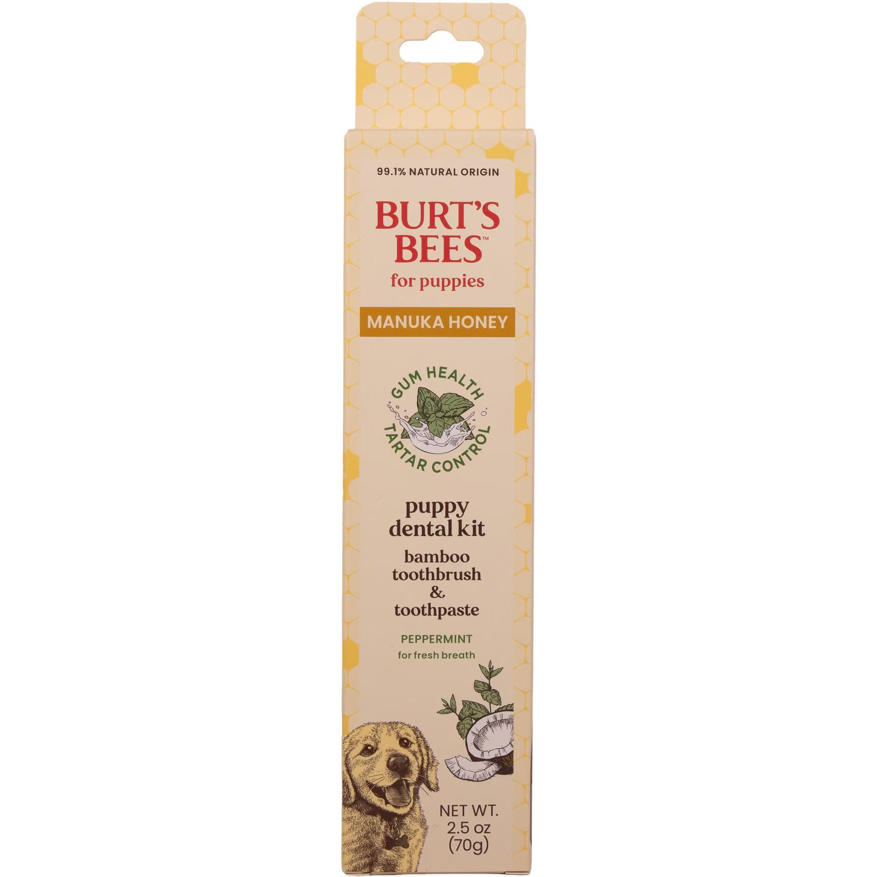 Burt's Bees Burt’s Bees Manuka Honey Peppermint Flavor Puppy Dental Kit for Dogs