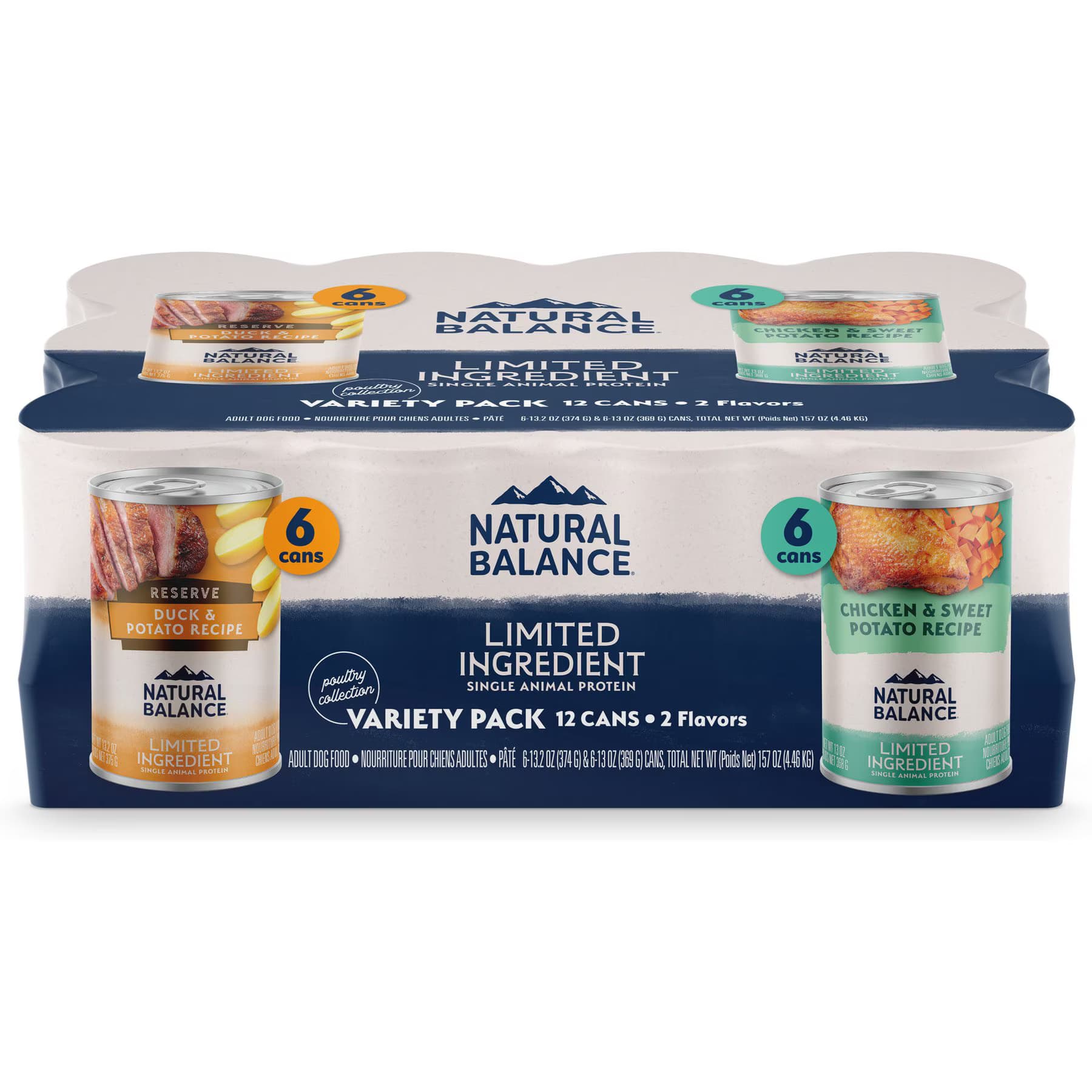 Natural Balance Natural Balance Limited Ingredient Poultry Variety Pack Reserve Duck & Potato & Chicken & Sweet Potato Wet Dog Food