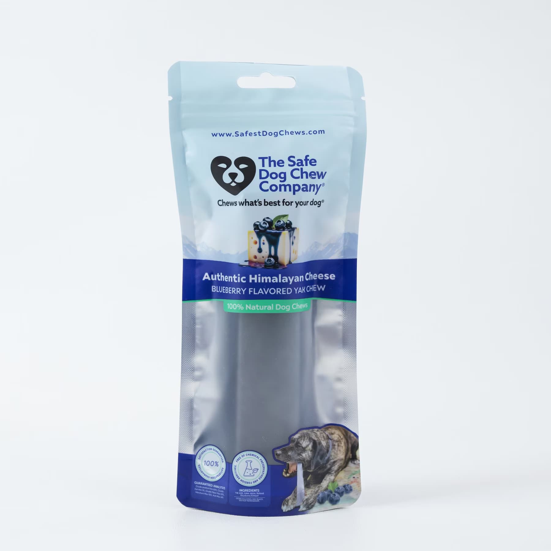 Safe Dog Chew Safe Dog Chew Blueberry Flavored Yak Dog Himalayan Chew Treats, Small: 4-in