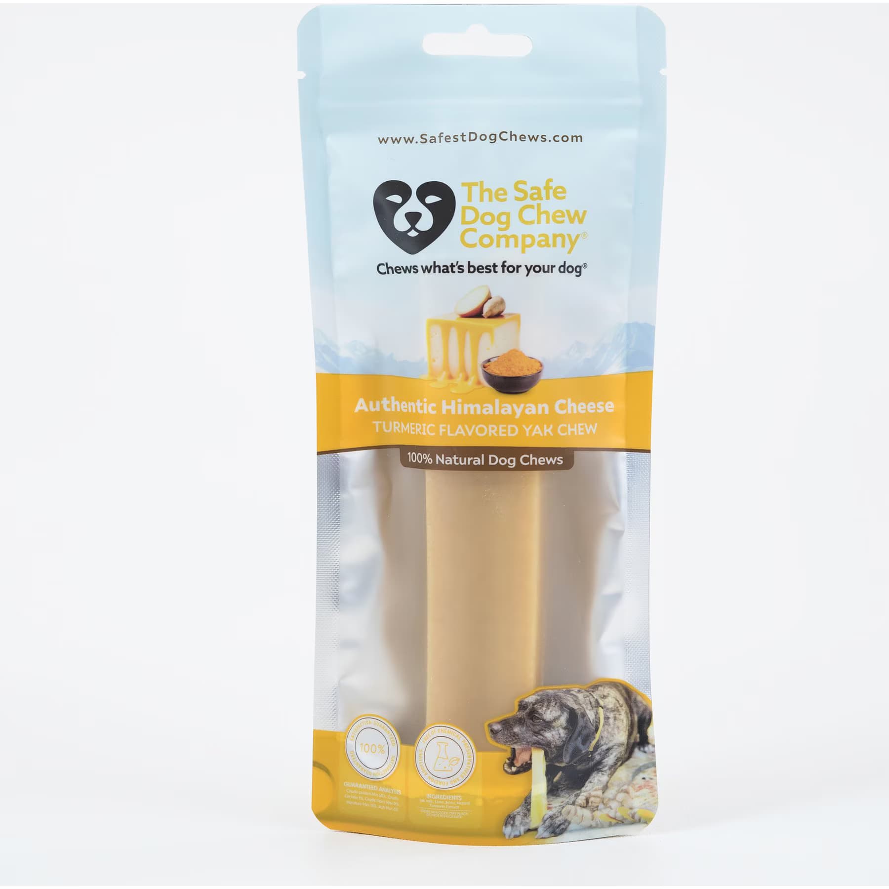 Safe Dog Chew Safe Dog Chew Turmeric Flavored Yak Dog Himalayan Chew Treats, Small: 4-in