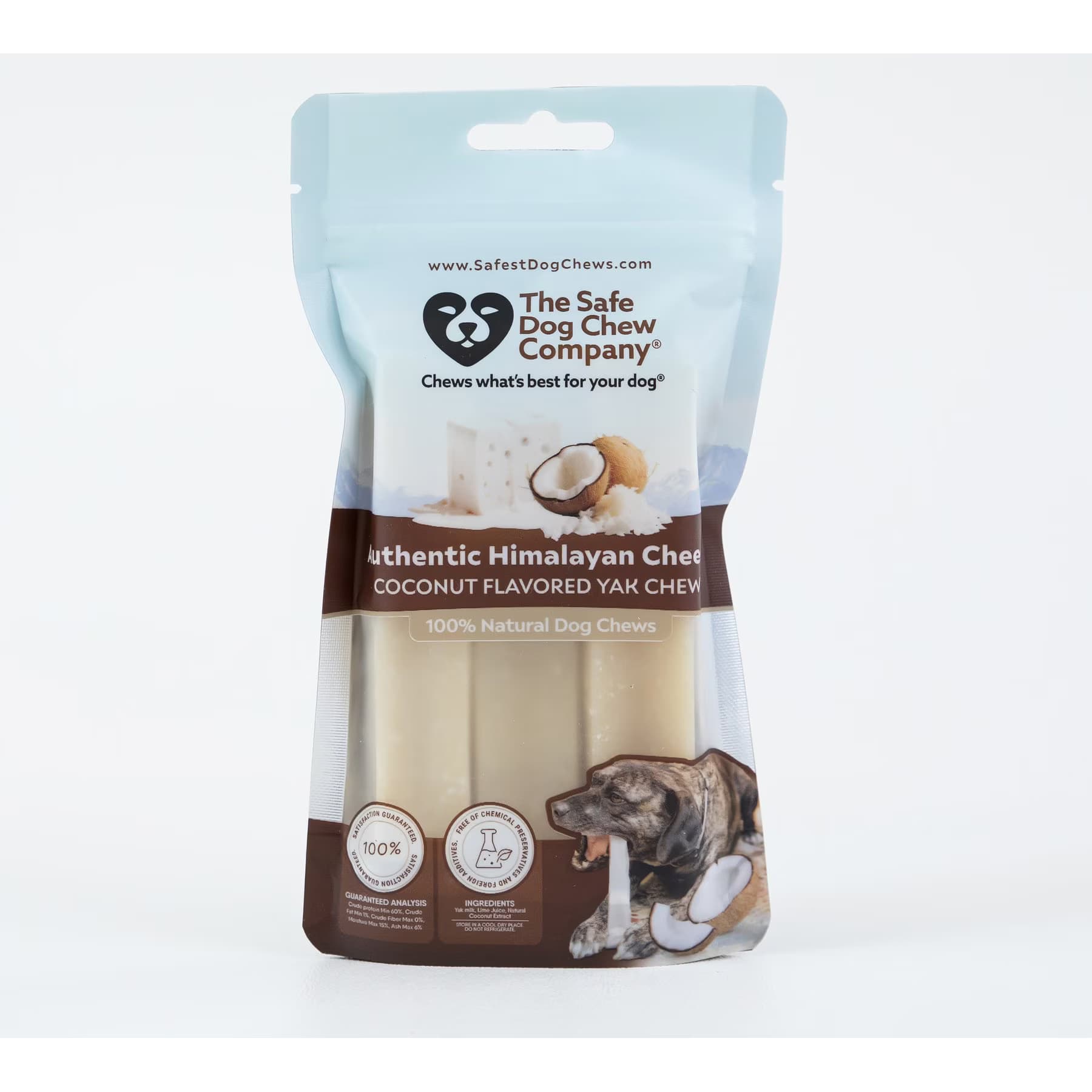 Safe Dog Chew Safe Dog Chew Coconut Flavored Yak Dog Himalayan Chew Treats, Small: 4-in
