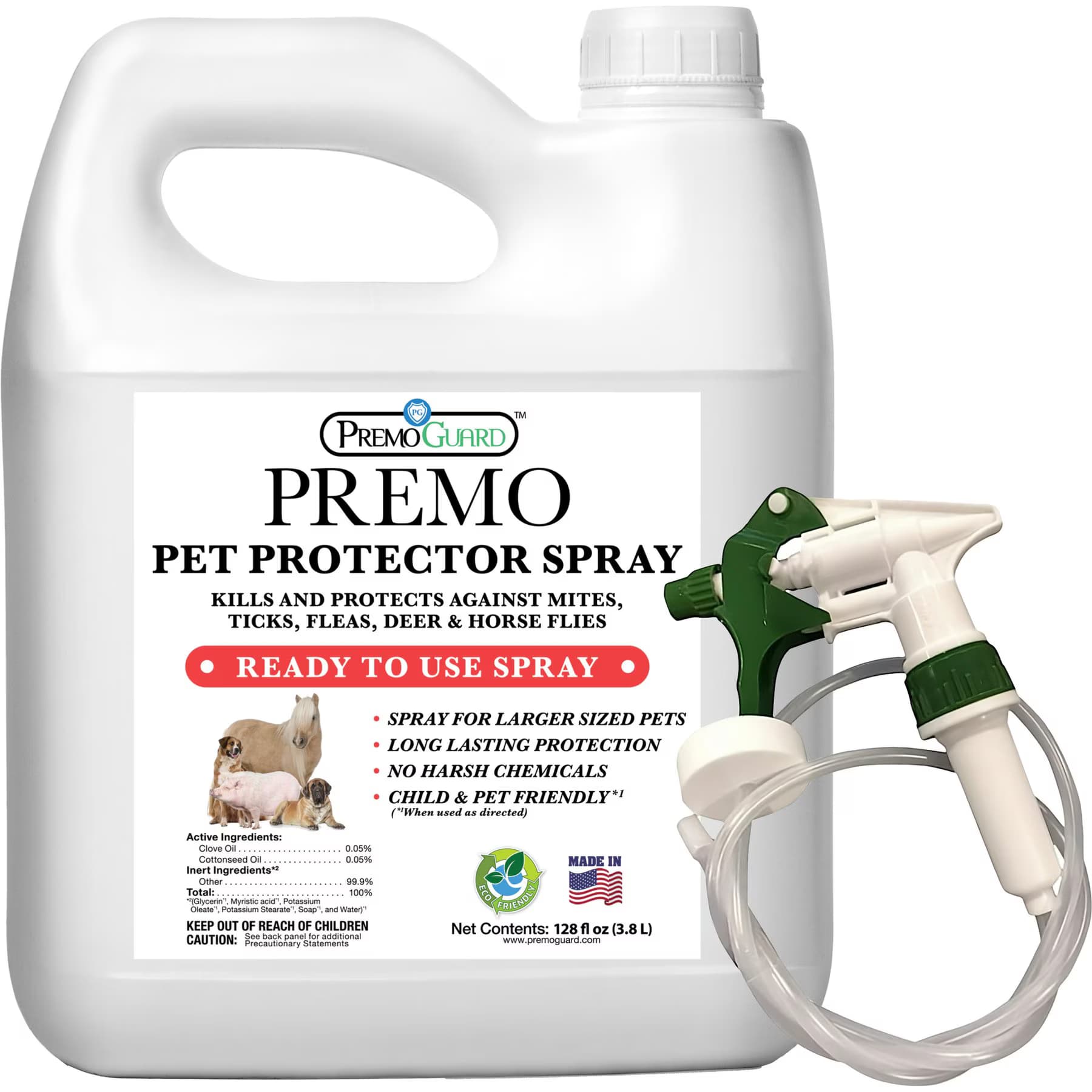 Premo Guard Premo Guard Pet Protector Flea & Tick Spray for Dogs & Cats, 128-fl oz bottle