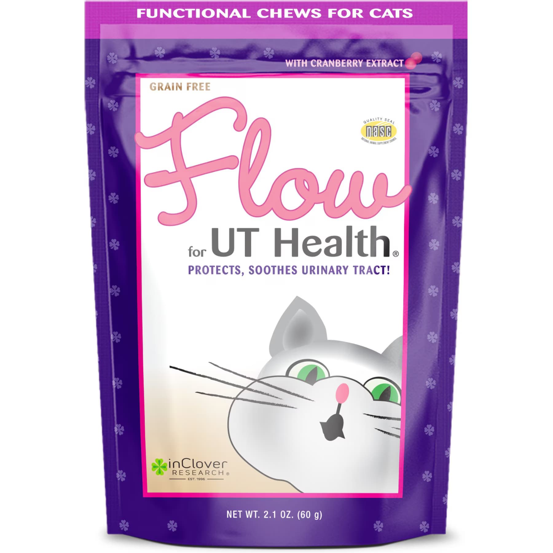 InClover InClover Flow UT Health Soft Chew Urinary Supplement with Cranberry Extract for Cats, 60-gm bag