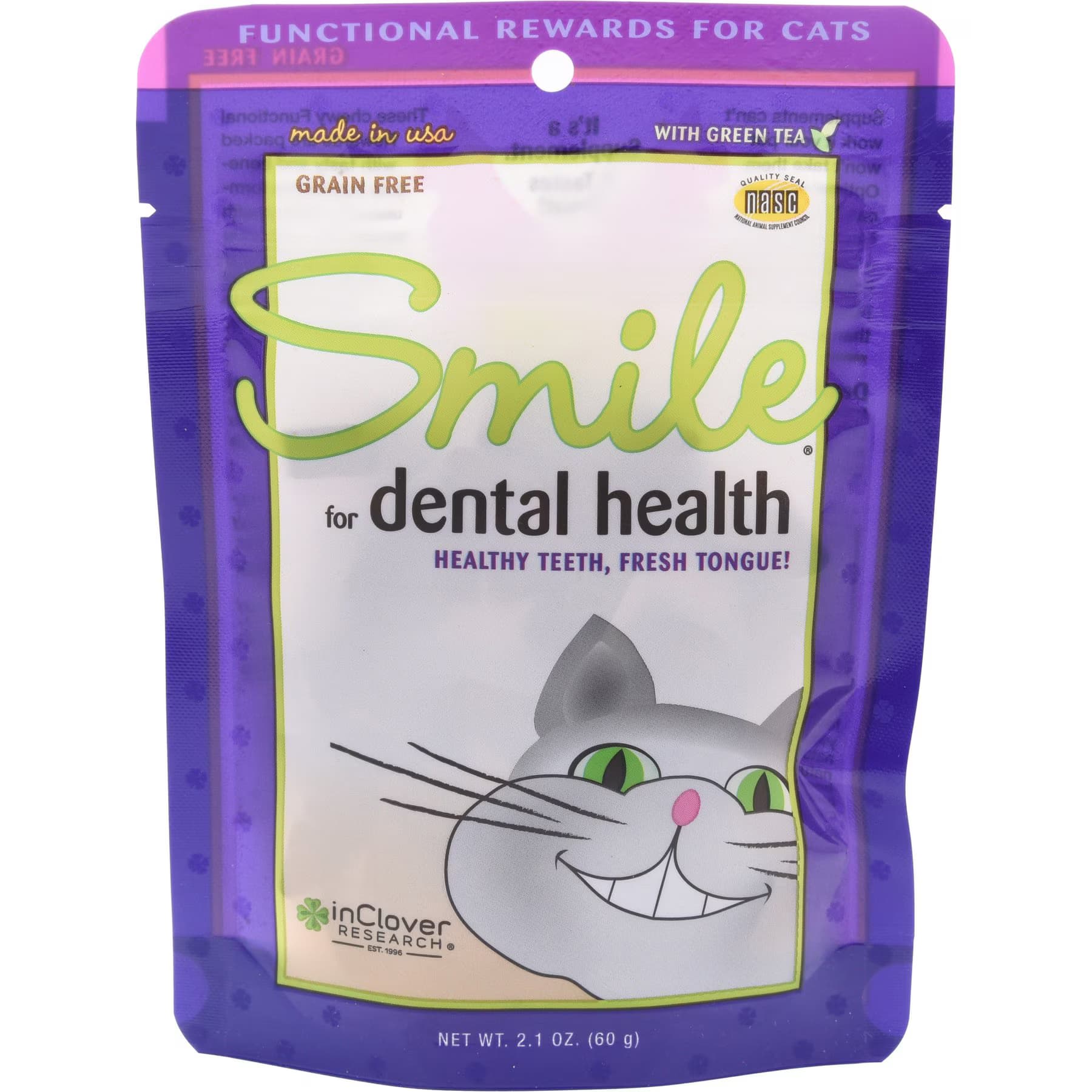 InClover InClover Smile Dental Support Soft Chew Supplement for Cats, 60-gm bag