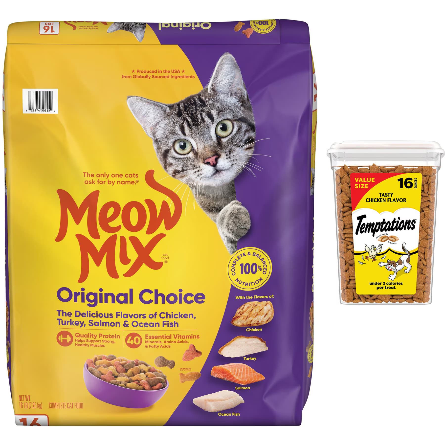 Temptations||Meow Mix Meow Mix Original Choice Dry Food