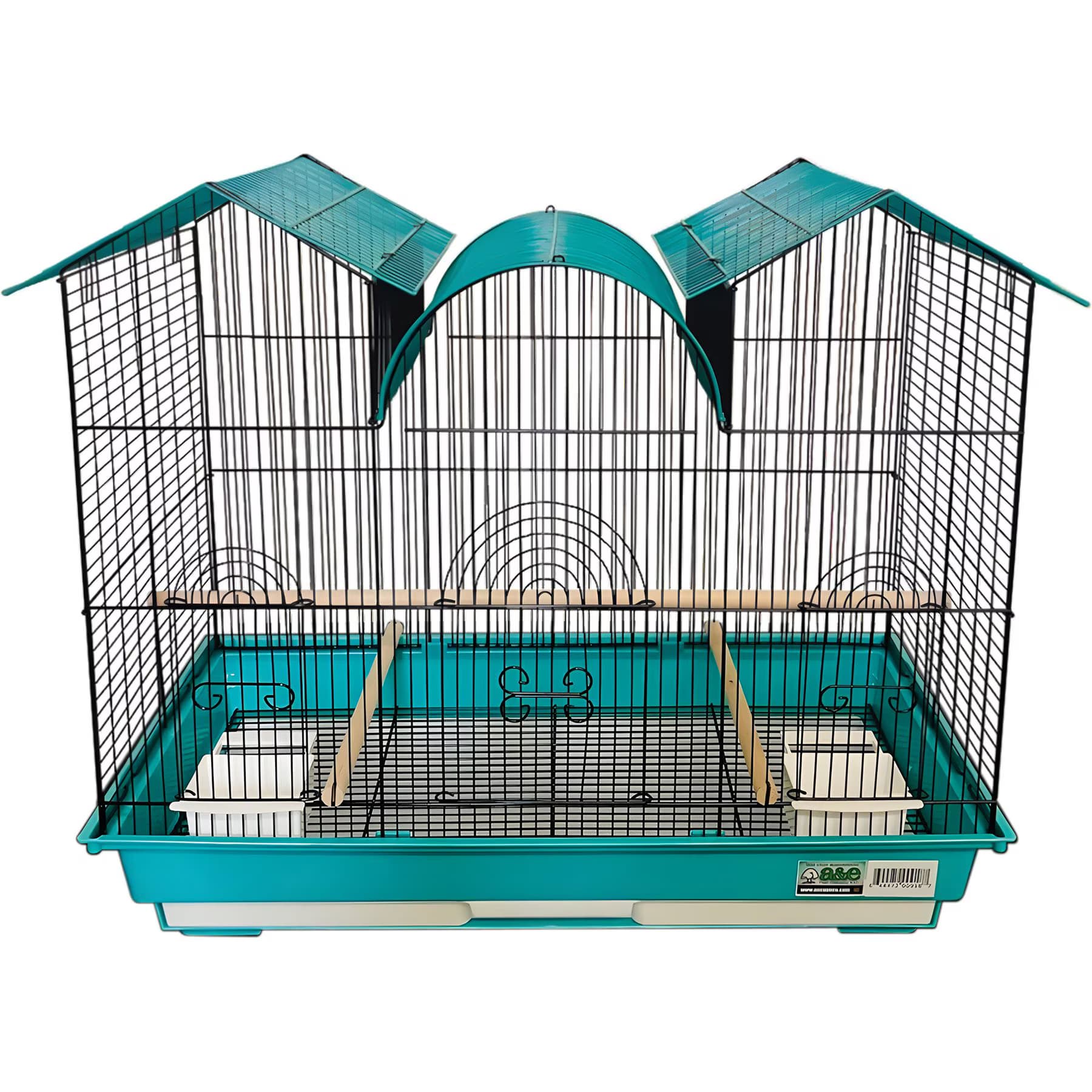 A&E Cage Company A&E Cage Company Triple Top Bird Cage in Retail Box, Blue, 26 x 14-in
