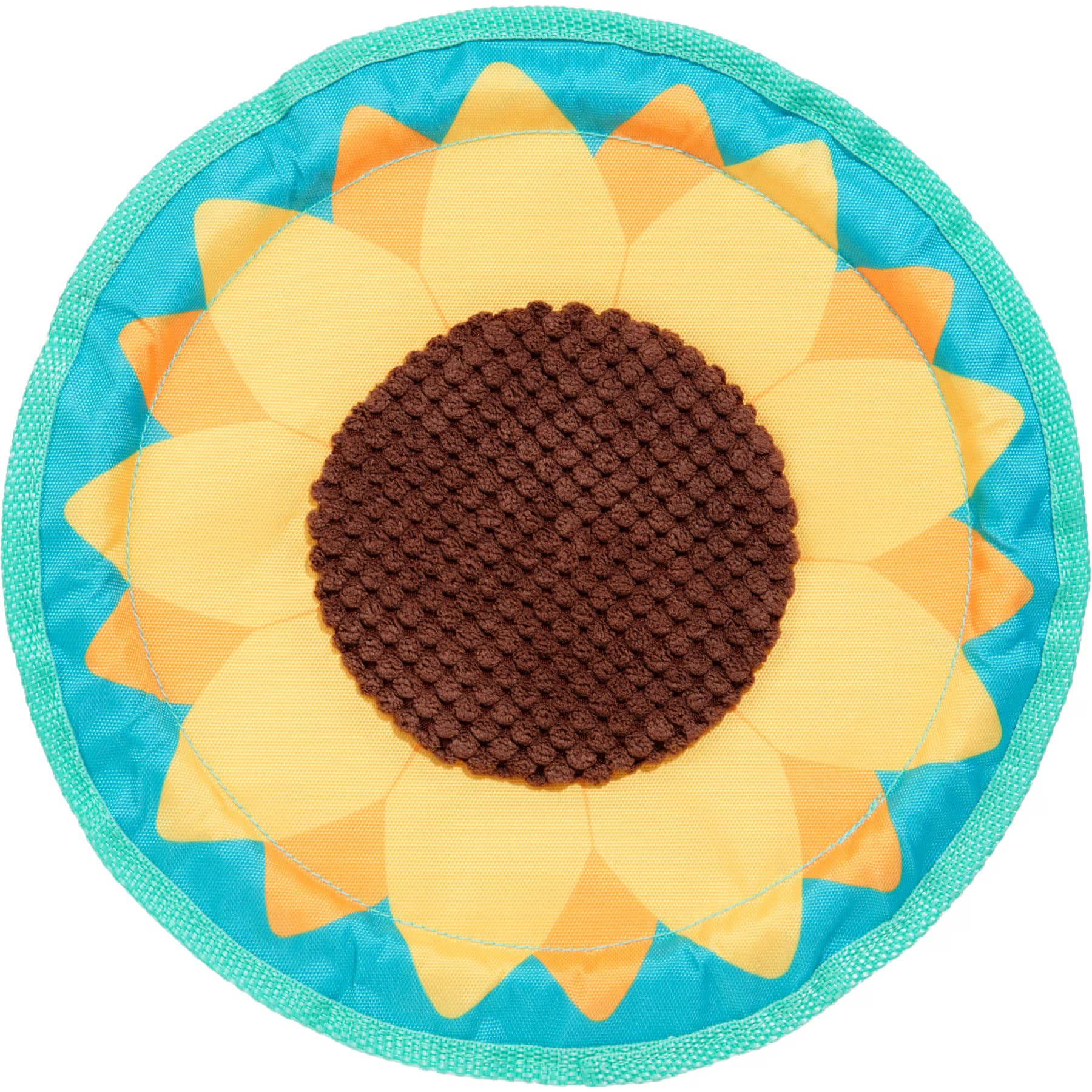 BARK BARK Sunflower Flinger Tough Stuffing-Free Flying Disc Dog Toy