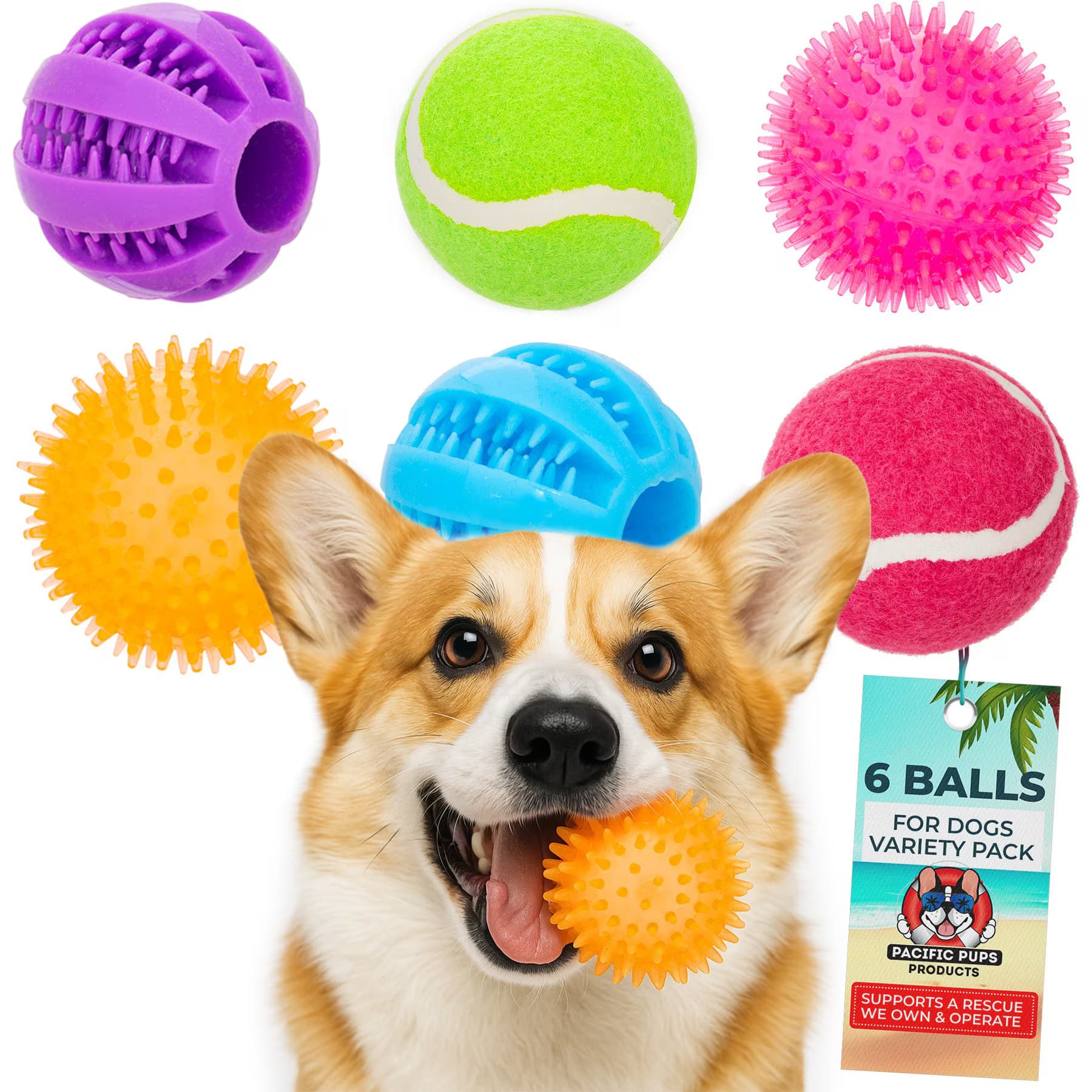 Pacific Pups Rescue Pacific Pups Rescue Ball Dog Toy Variety Pack