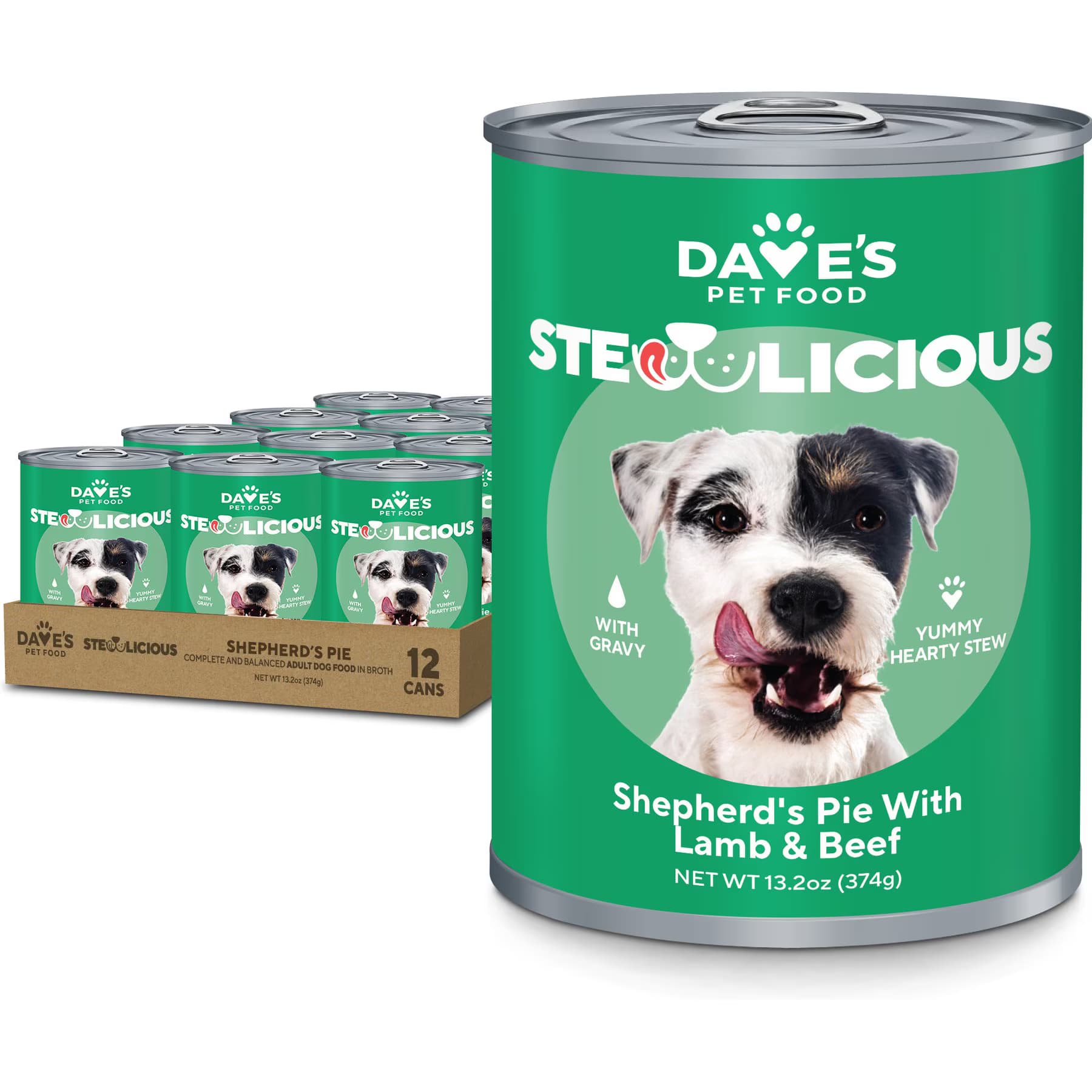 Dave's Pet Food Dave’s Pet Food Stewlicious Shepherd’s Pie with Lamb & Beef in Gravy Wet Dog Food