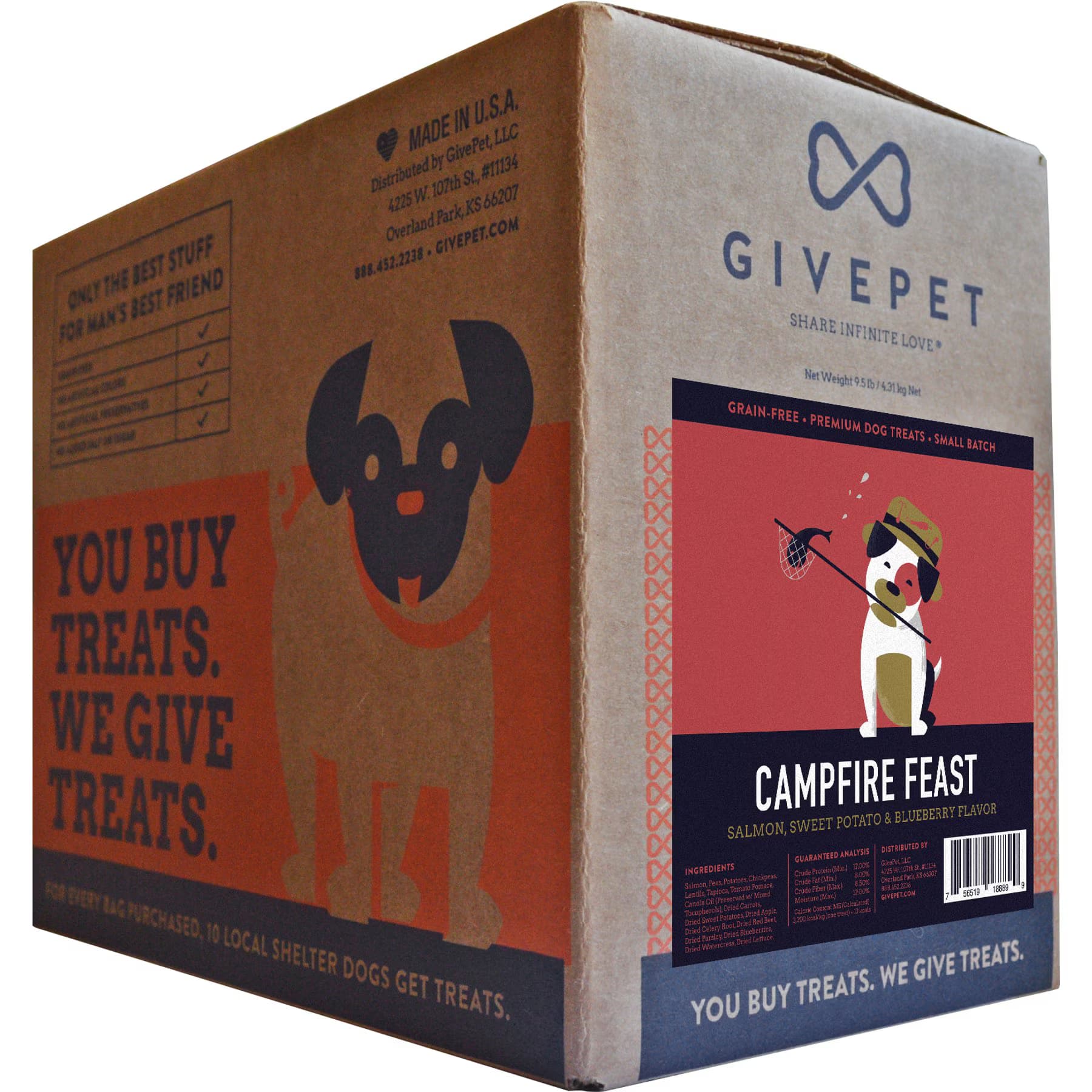 GivePet Campfire Feast Grain-Free Salmon, Sweet Potato & Blueberry Flavored Crunchy Dog Treats — view 2