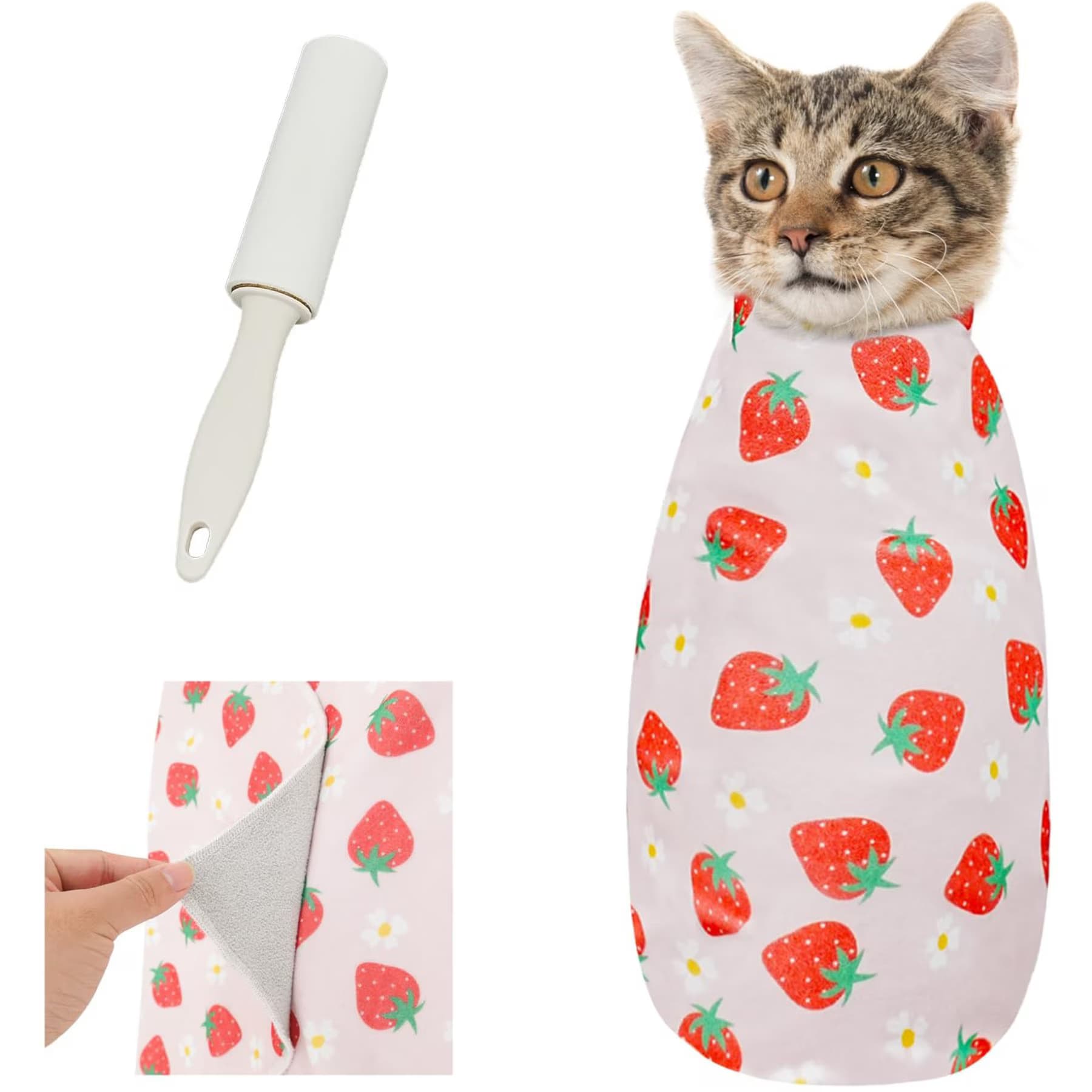 Supet Supet Self-Adhesive Cat Wrap for Cutting Nails, Love, X-Large