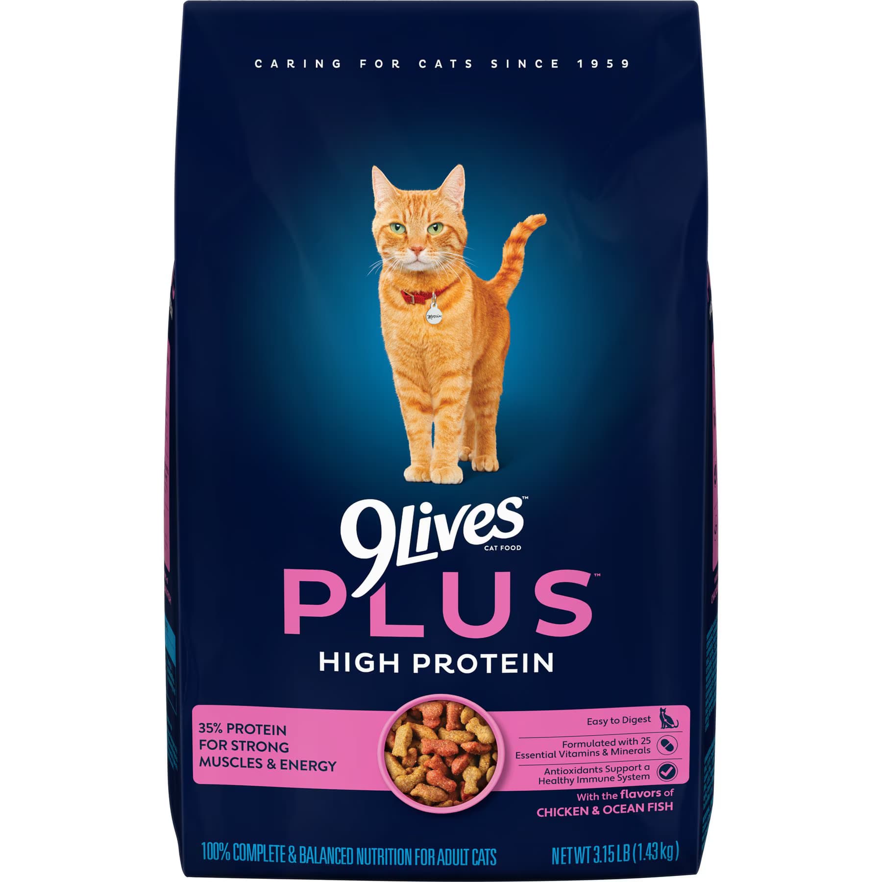9 Lives 9 Lives Plus High-Protein Dry Cat Food
