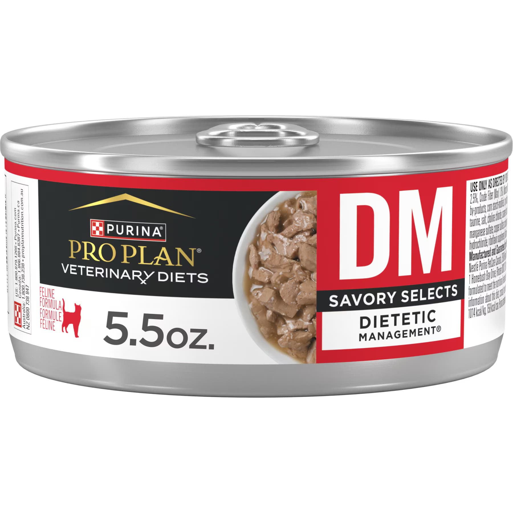 Purina Pro Plan Veterinary Diets Purina Pro Plan Veterinary Diets DM Dietetic Management Savory Selects Chunks in Gravy Wet Cat Food