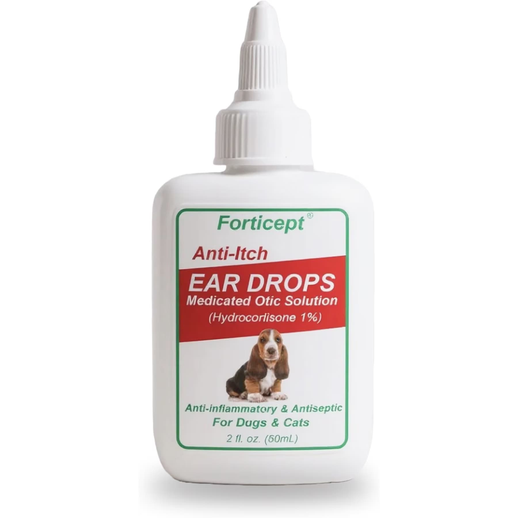 Forticept Forticept Anti-Itch Ear Infection Treatment Drops for Dogs & Cats, 2-fl oz bottle