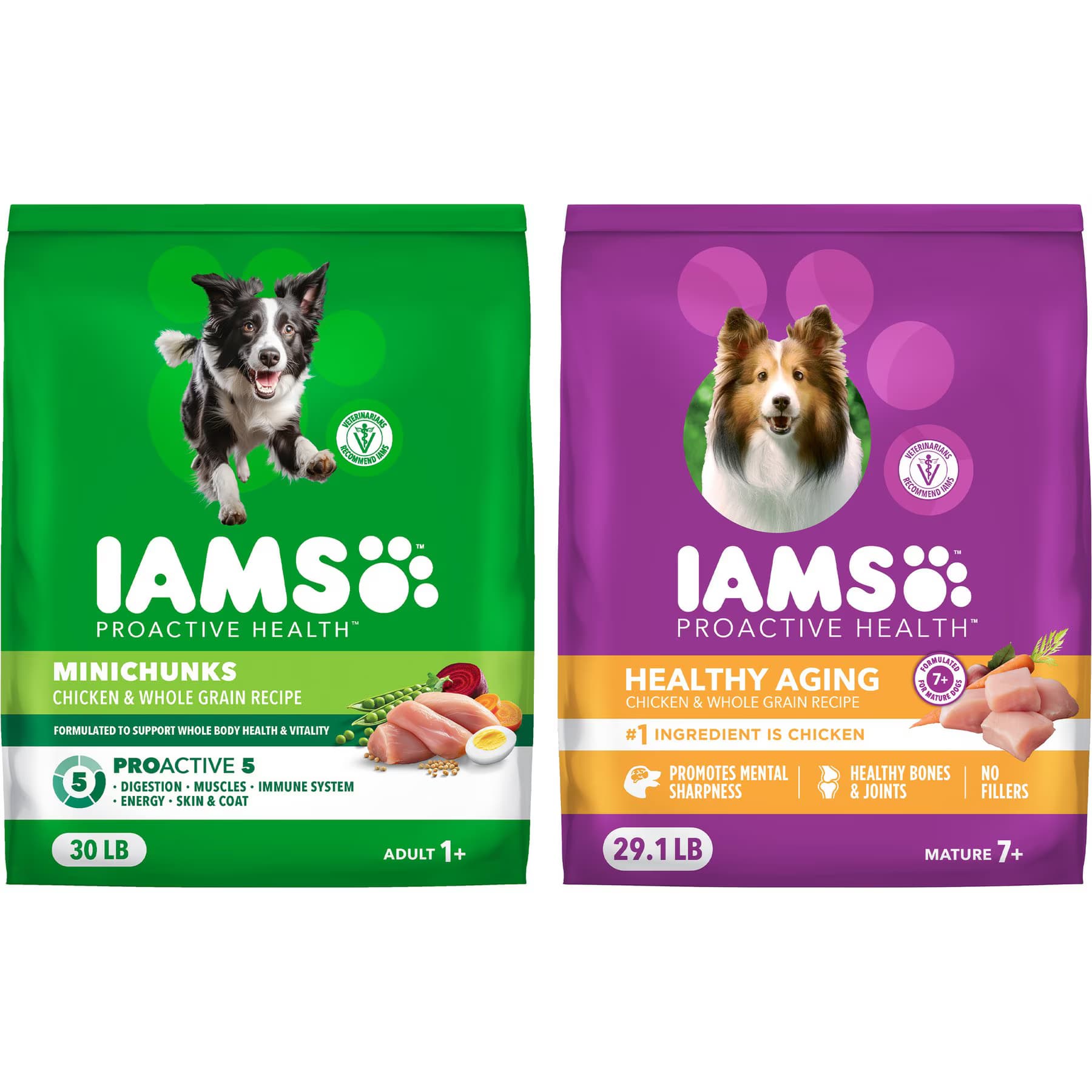 Iams Iams MiniChunks Small Kibble + Healthy Aging Mature 7+ Real Chicken Dry Dog Food
