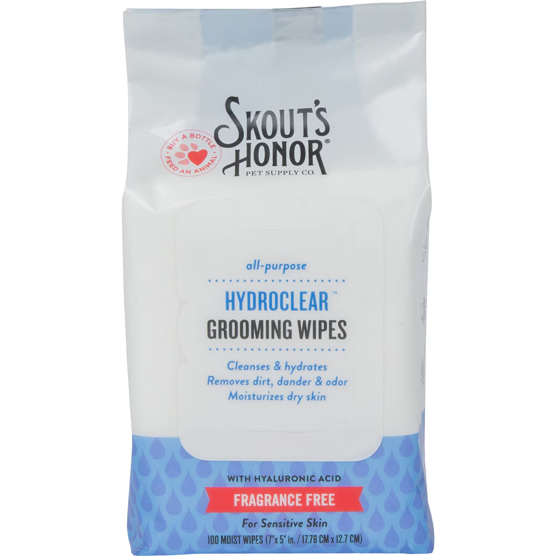 Skout's Honor Skout’s Honor HydroClear Dog & Cat Grooming Wipes, Fragrance-Free