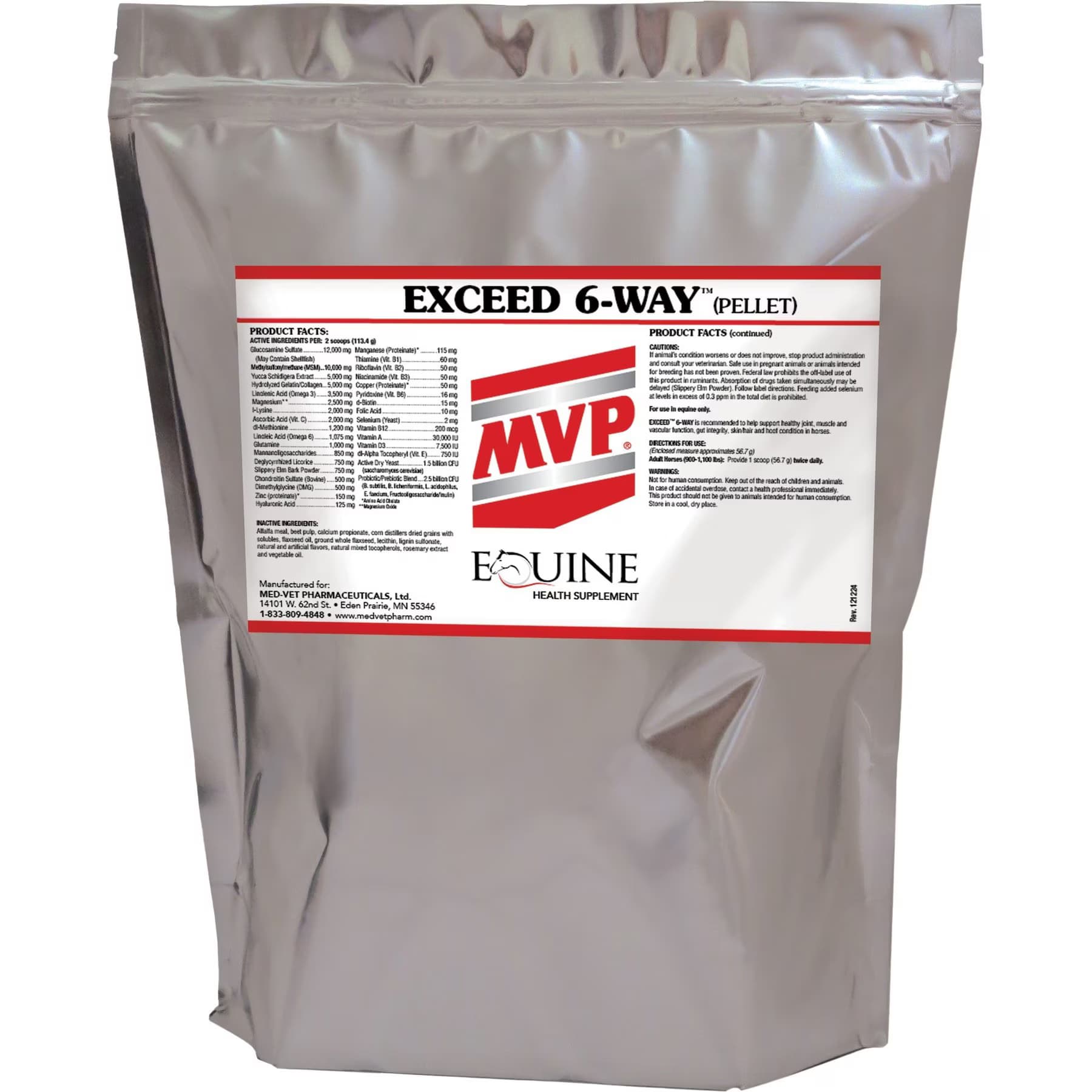 Med-Vet Pharmaceuticals (MVP) Exceed 6-Way Pellets Horse Supplement, 16-lb — view 2