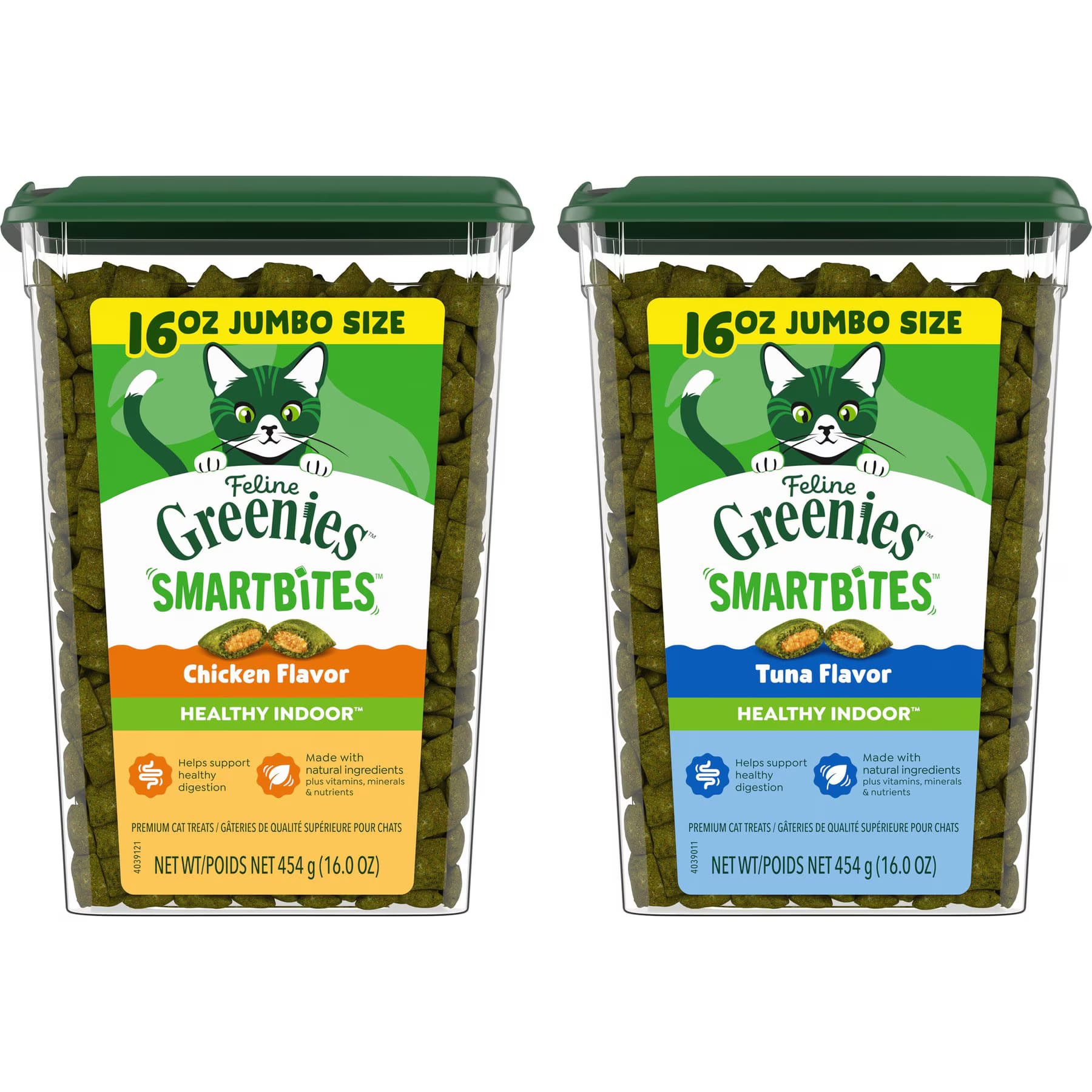 Greenies GreeniesFeline Smartbites Healthy Indoor Chicken Flavor + Feline Healthy Indoor Tuna Flavor Cat Treats