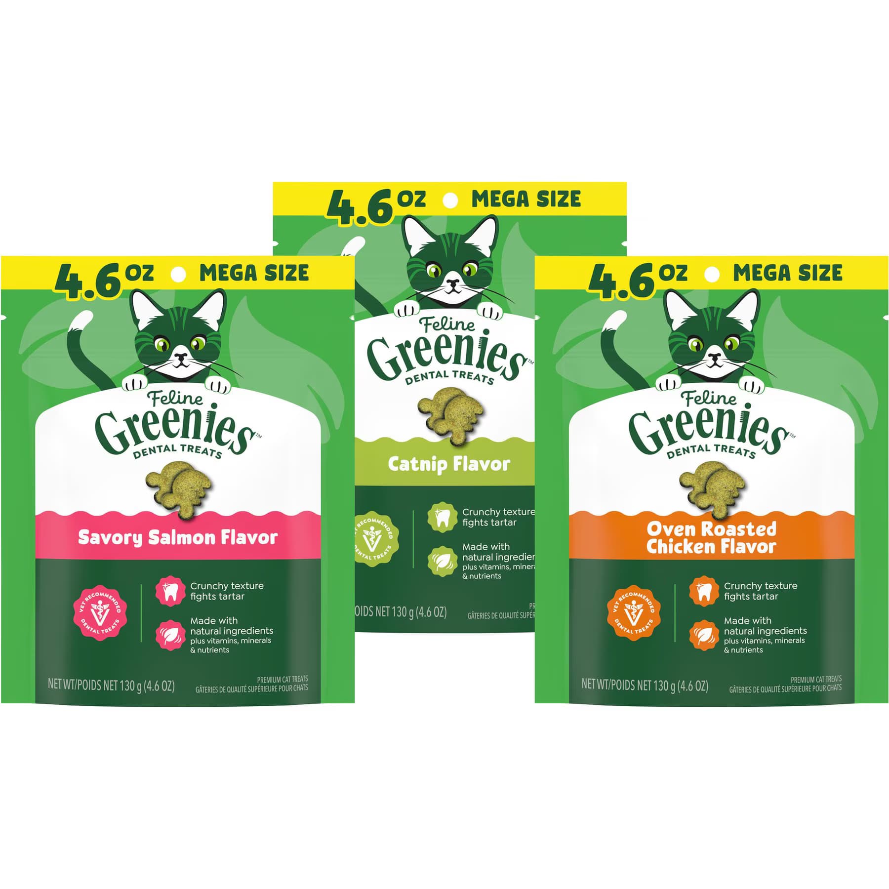 Greenies Variety Pack – Greenies Feline Oven Roasted Chicken Flavor Adult Dental Cat Treats