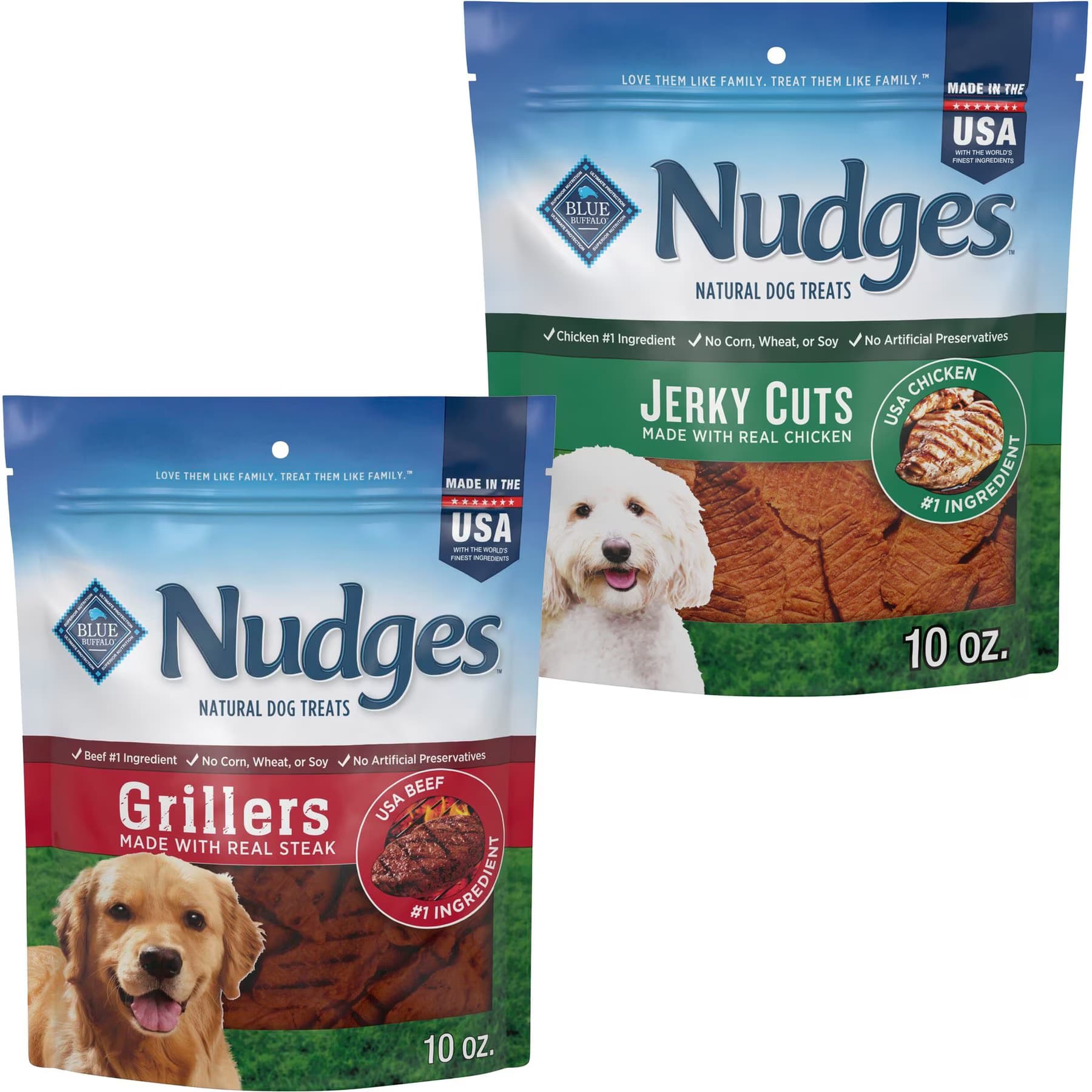 Blue Buffalo Blue Buffalo Nudges Grillers Steak + Jerky Cuts Chicken Natural Dog Treats