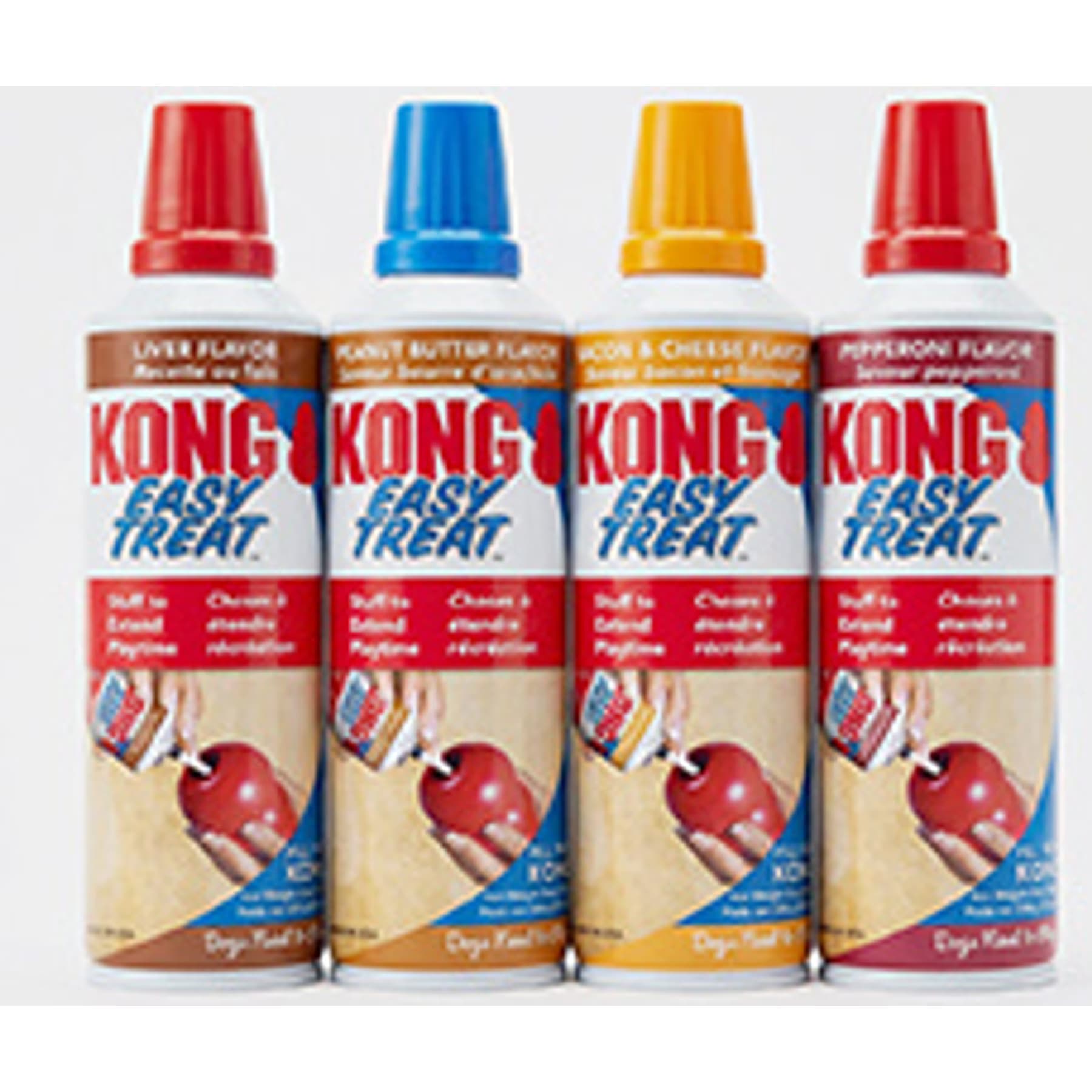 KONG Variety Pack - KONG Stuff'N Easy Treat Liver Recipe, Peanut Butter Recipe, Pepperoni Recipe & Bacon & Cheese Flavors