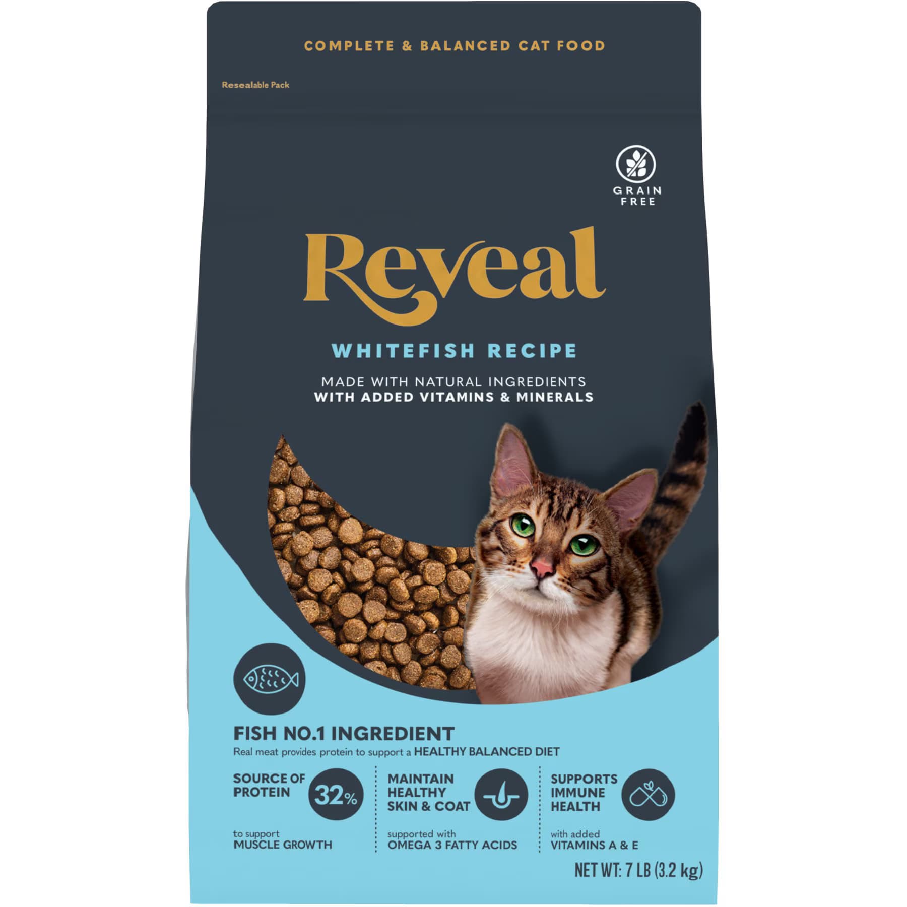 Reveal Natural Complete & Balanced Grain-Free Whitefish Recipe Dry Cat Food — view 2