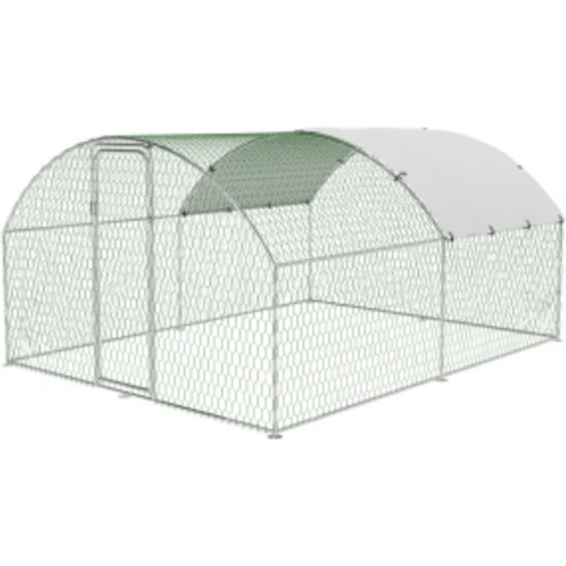 LALFPET Doom Roof Metal Bird Coop with Waterproof & Anti-UV Cover, Large: 118.1-in — view 2