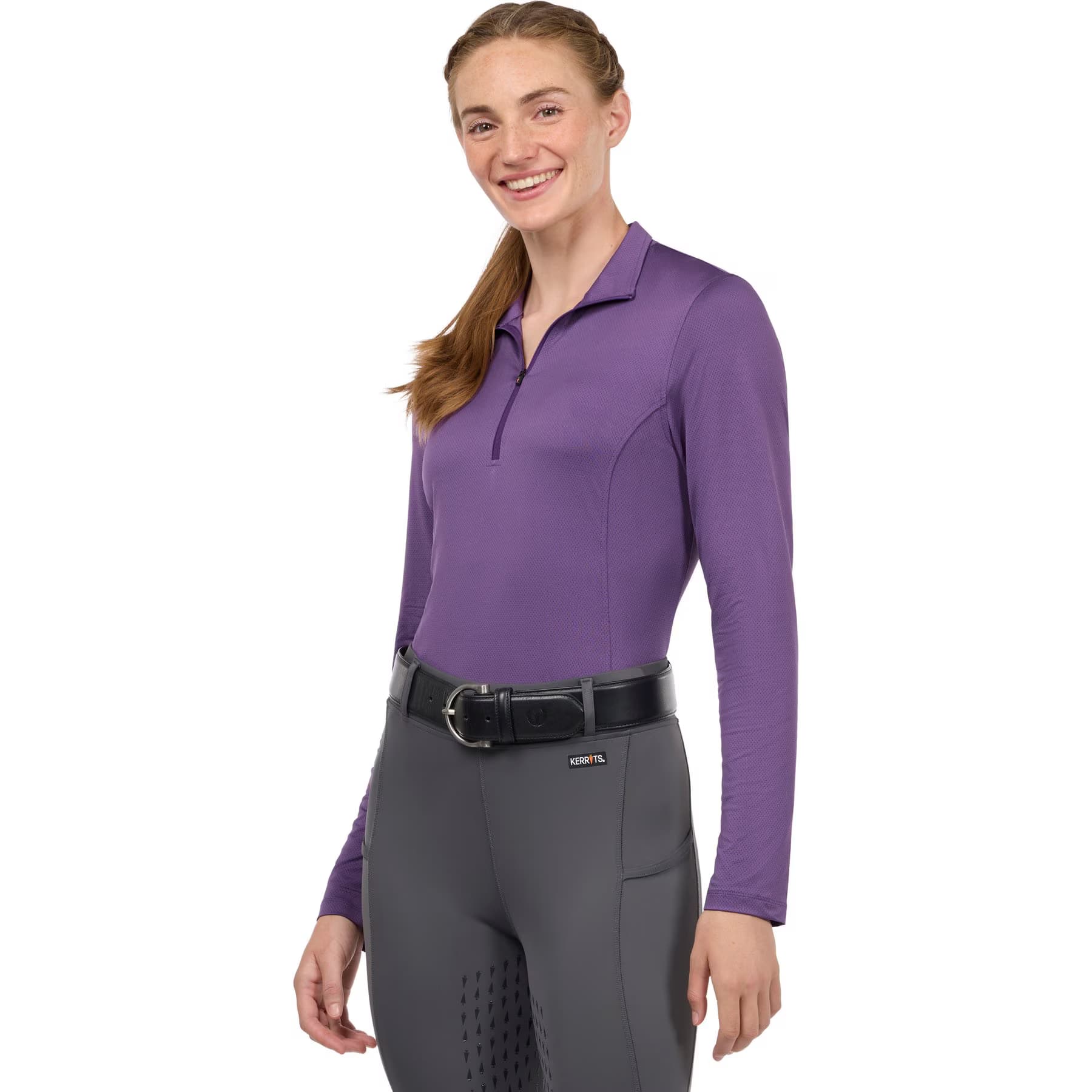Kerrits Kerrits Ice Fil Lite Long Sleeve Horse Riding Shirt, Purple, XXX-Large