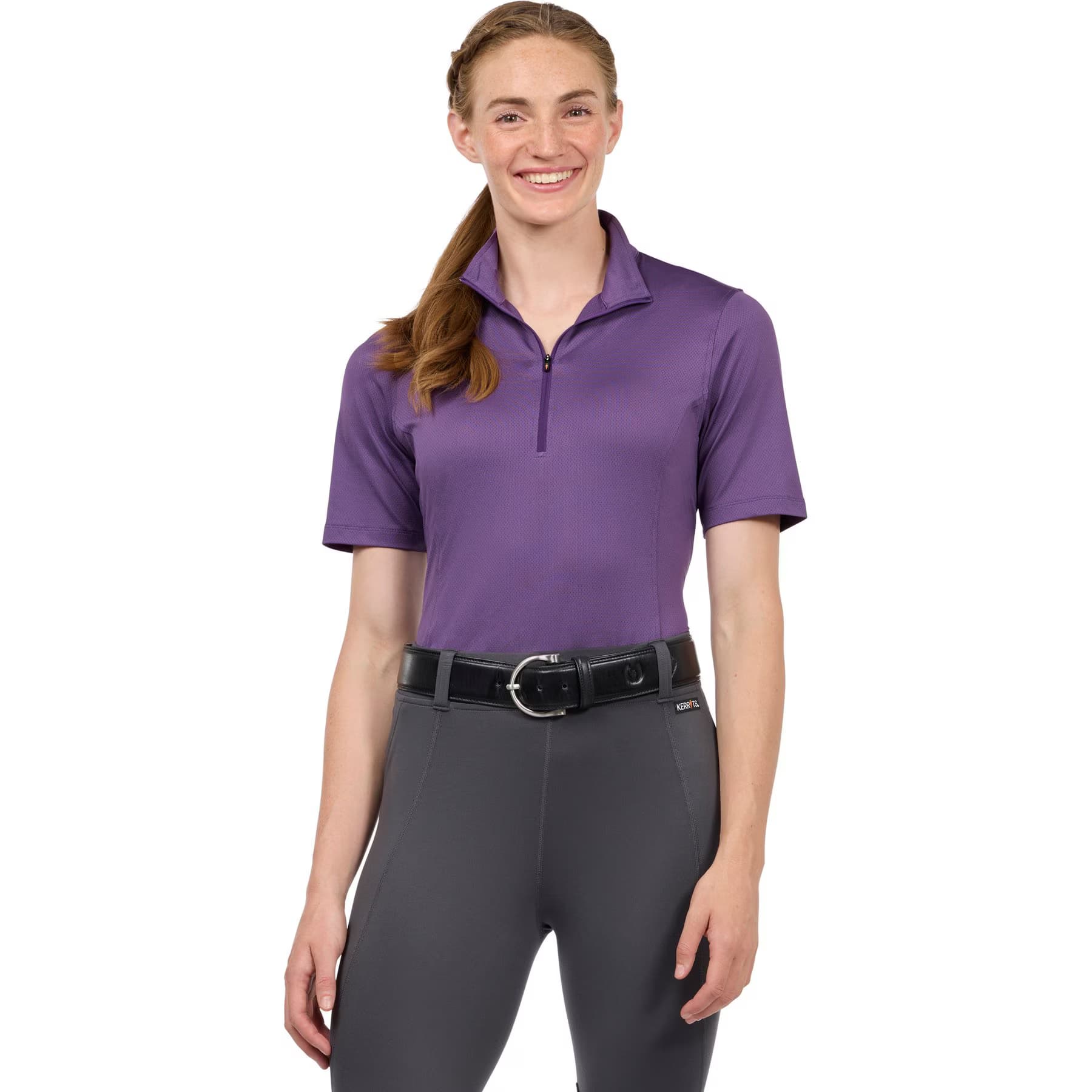 Kerrits Kerrits Ice Fil Lite Short Sleeve Horse Riding Shirt, Purple, XXX-Large