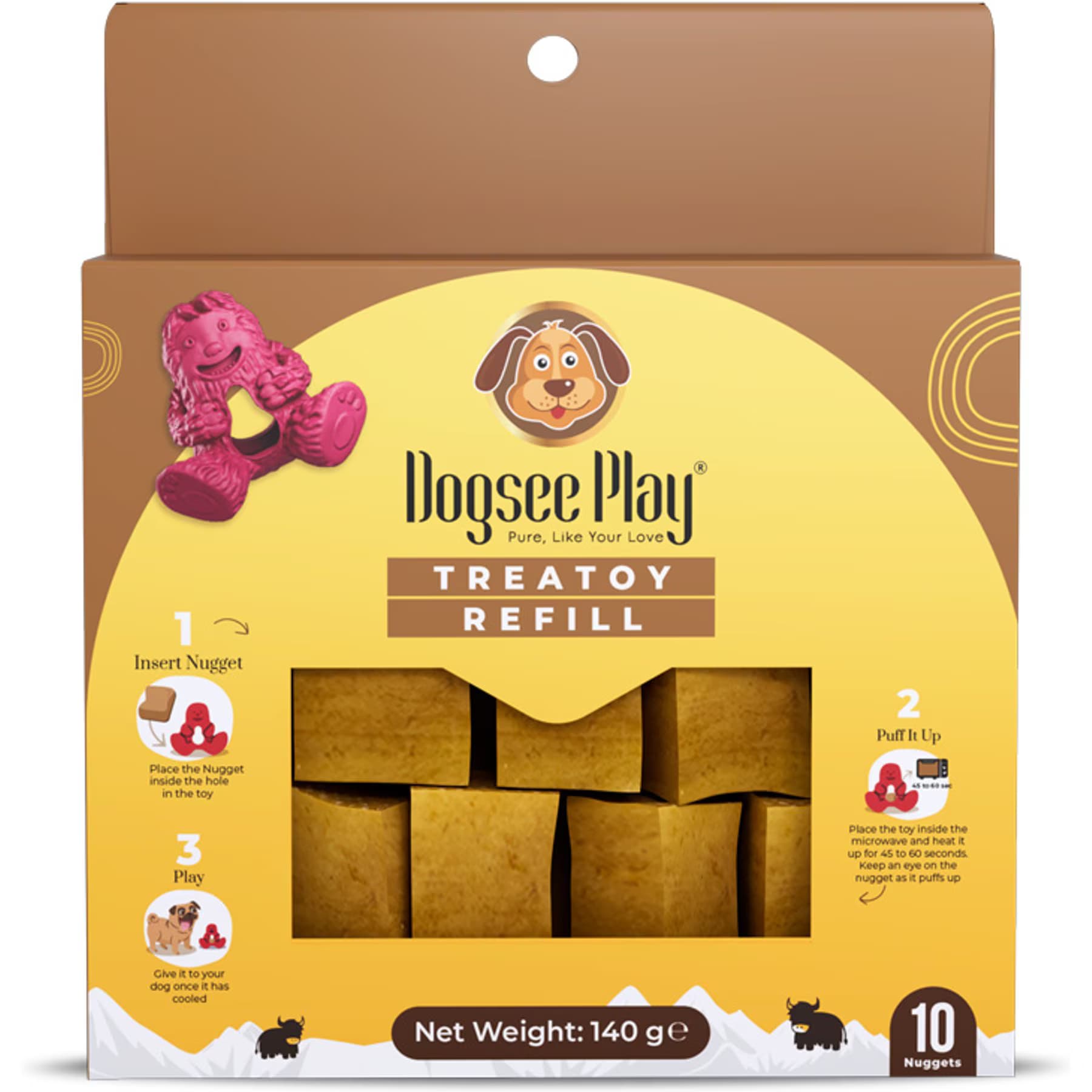 Dogsee Dogsee Treatoy Yeti Toy Cheese Dog Refill Pack