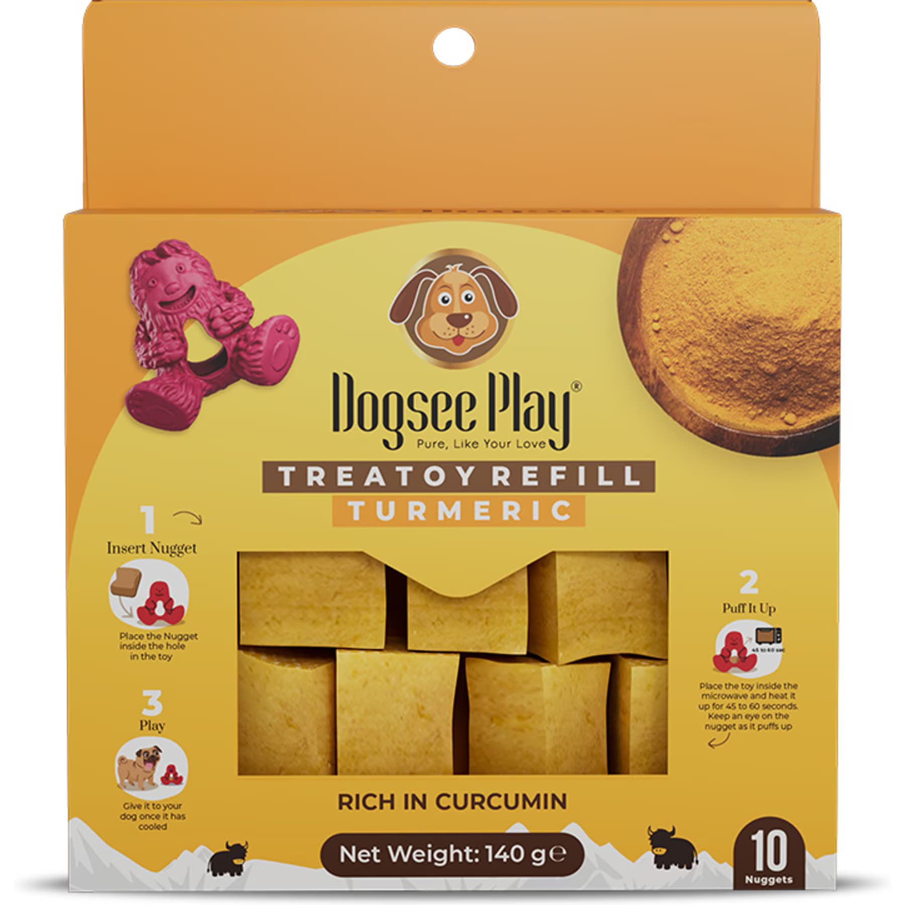 Dogsee Dogsee Treatoy Yeti Toy Turmeric Dog Refill Pack