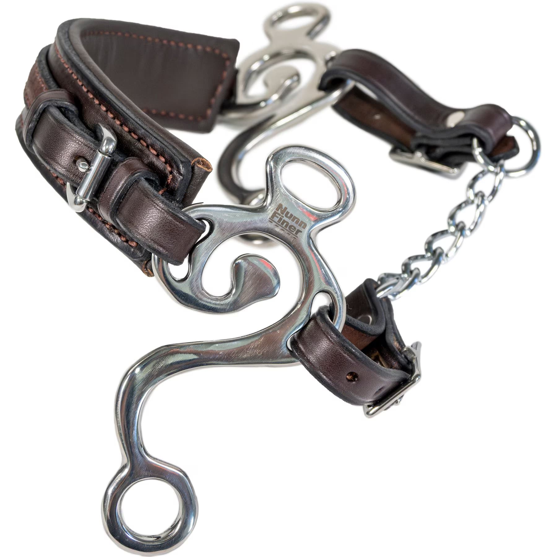 Nunn Finer Nunn Finer The Seahorse Hackamore Horse Noseband, Havana, Horse