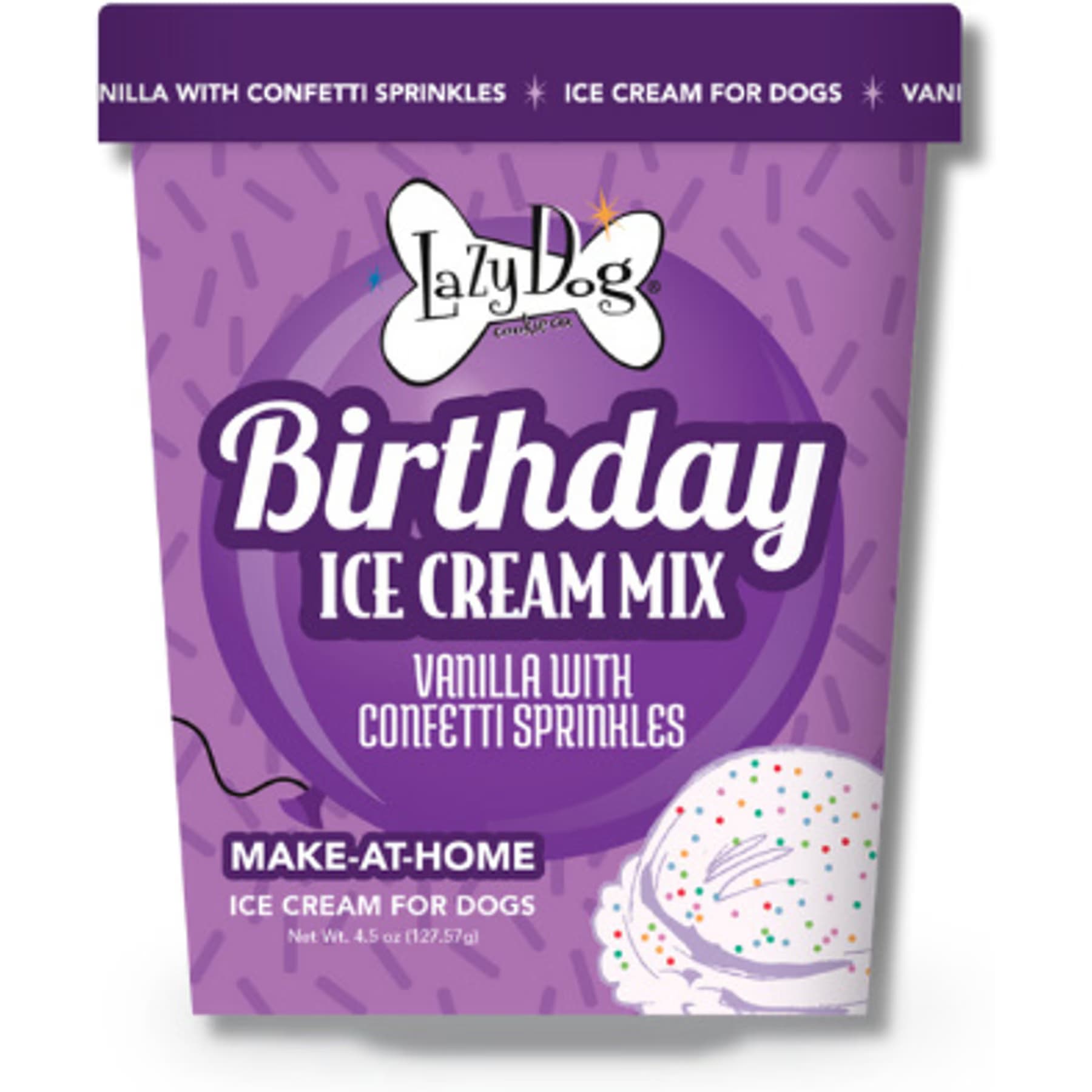 The Lazy Dog Cookie Co. The Lazy Dog Cookie Co. Make-at-Home Ice Cream Mix Birthday Cake Dog Treats