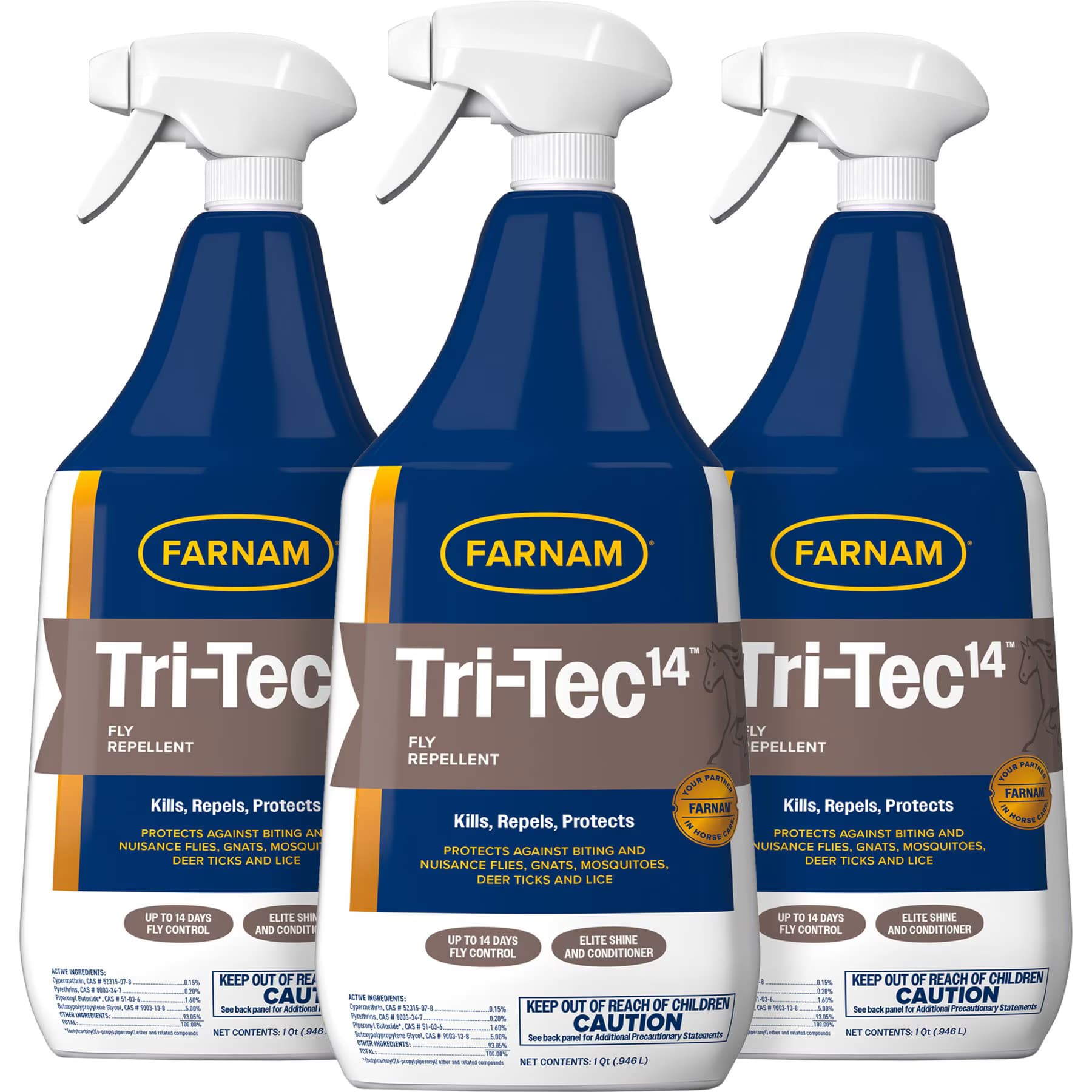 Farnam Tri-Tec 14 Fly Repellent for Horses, 32-fl oz bottle — view 3