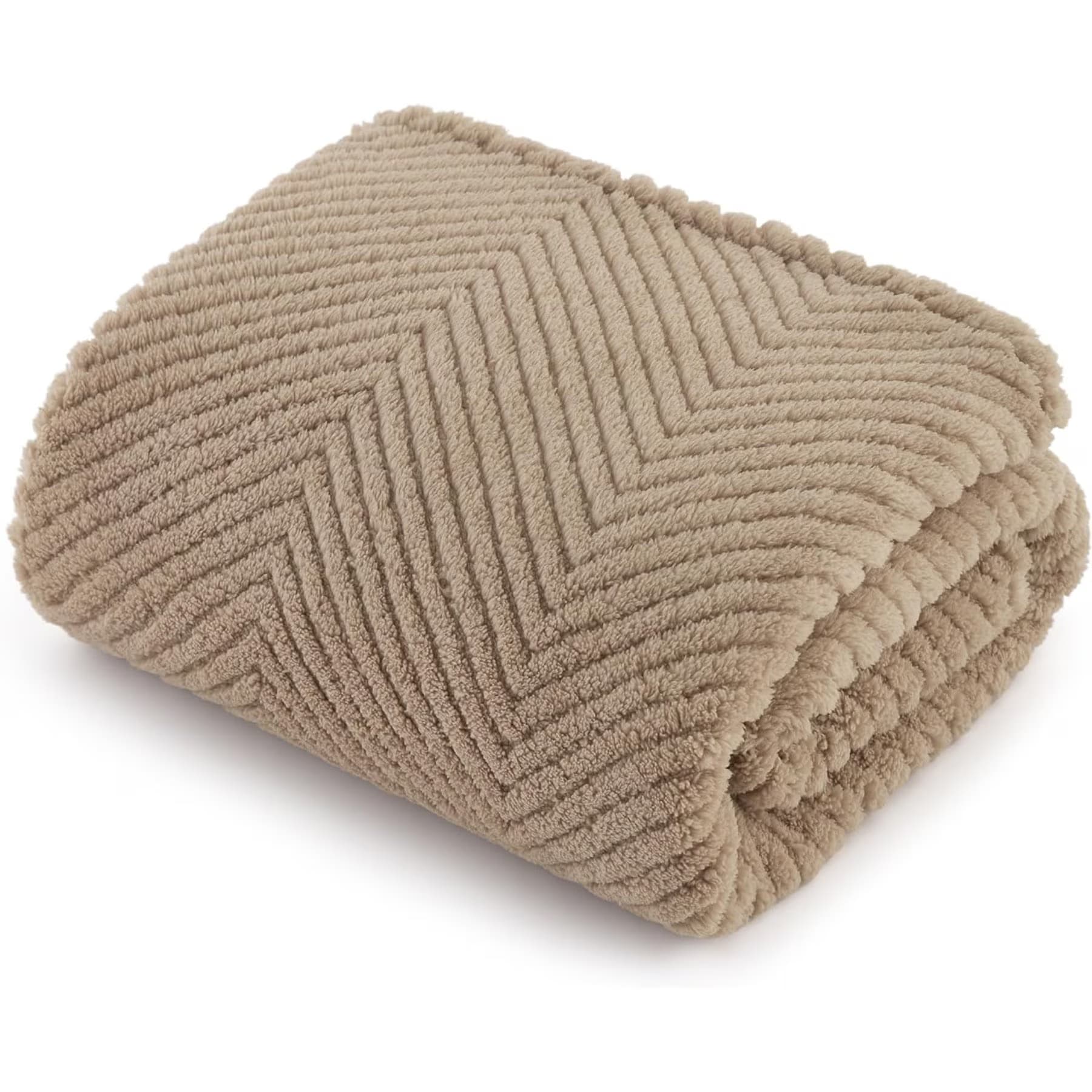 Bedsure Bedsure Washable Fleece Dog & Cat Blanket, Brown Wave, Medium