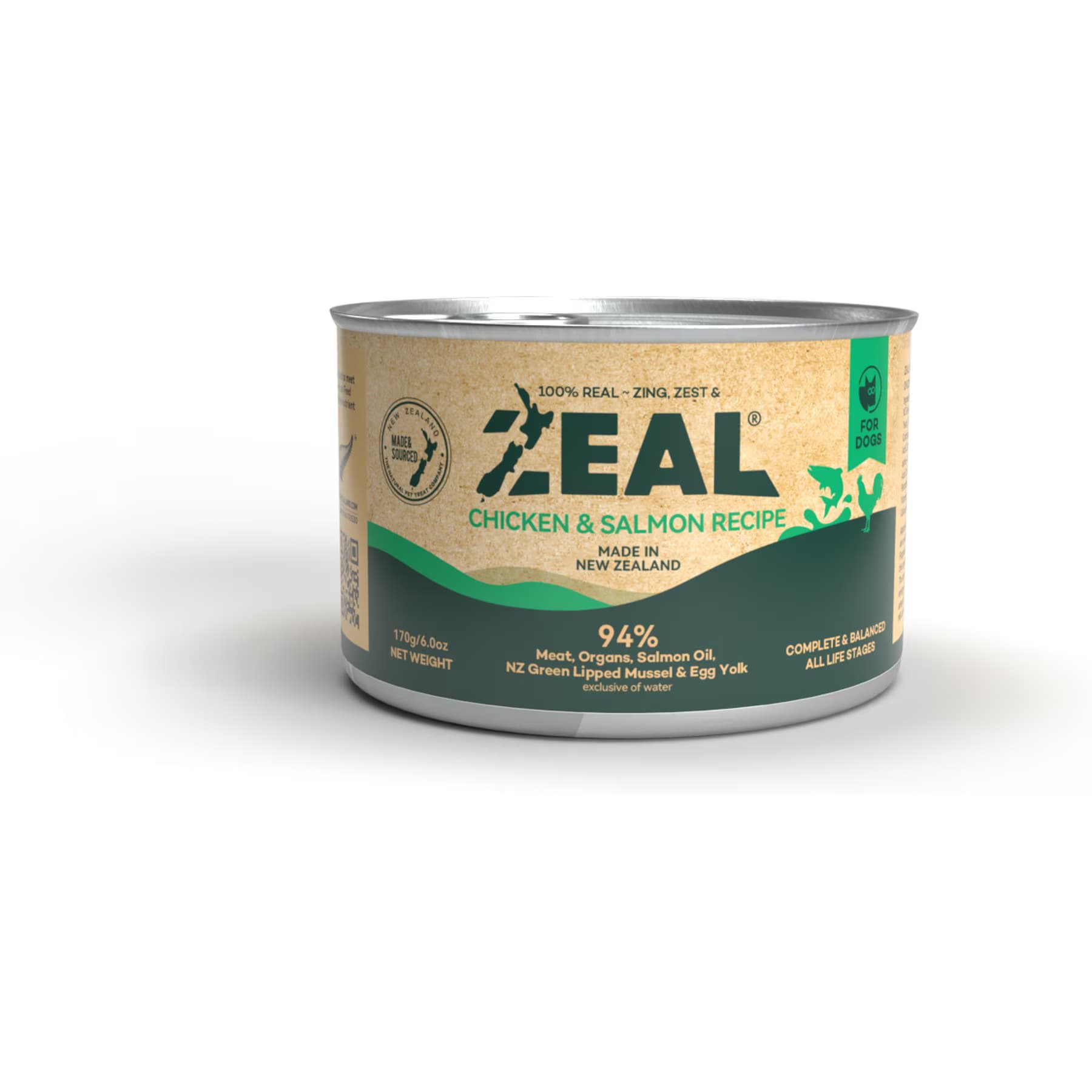 ZEAL New Zealand ZEAL New Zealand High Protein Grain-Free Chicken & Salmon Recipe Pate Canned Wet Dog Food
