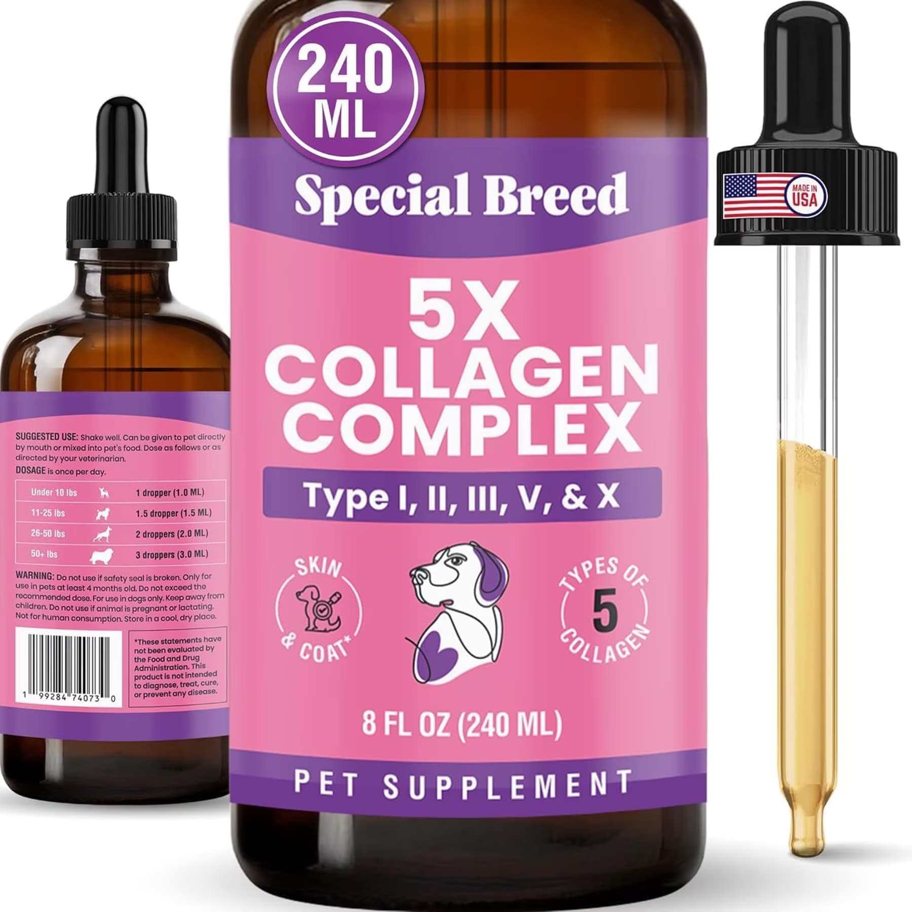 Special Breed Special Breed Premium Collagen Liquid Joint Supplement for Dogs, 8-fl oz