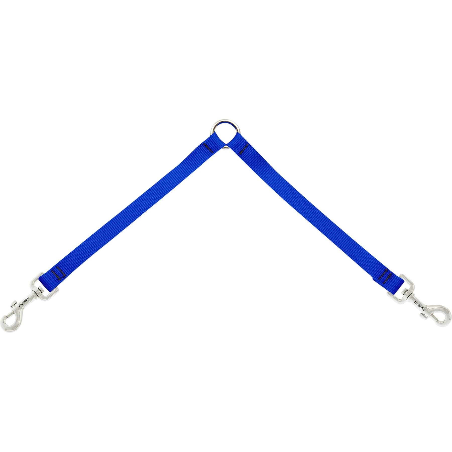 LupinePet LupinePet Basic Solid Dog Leash Coupler, Blue, 24-in long, 3/4-in wide