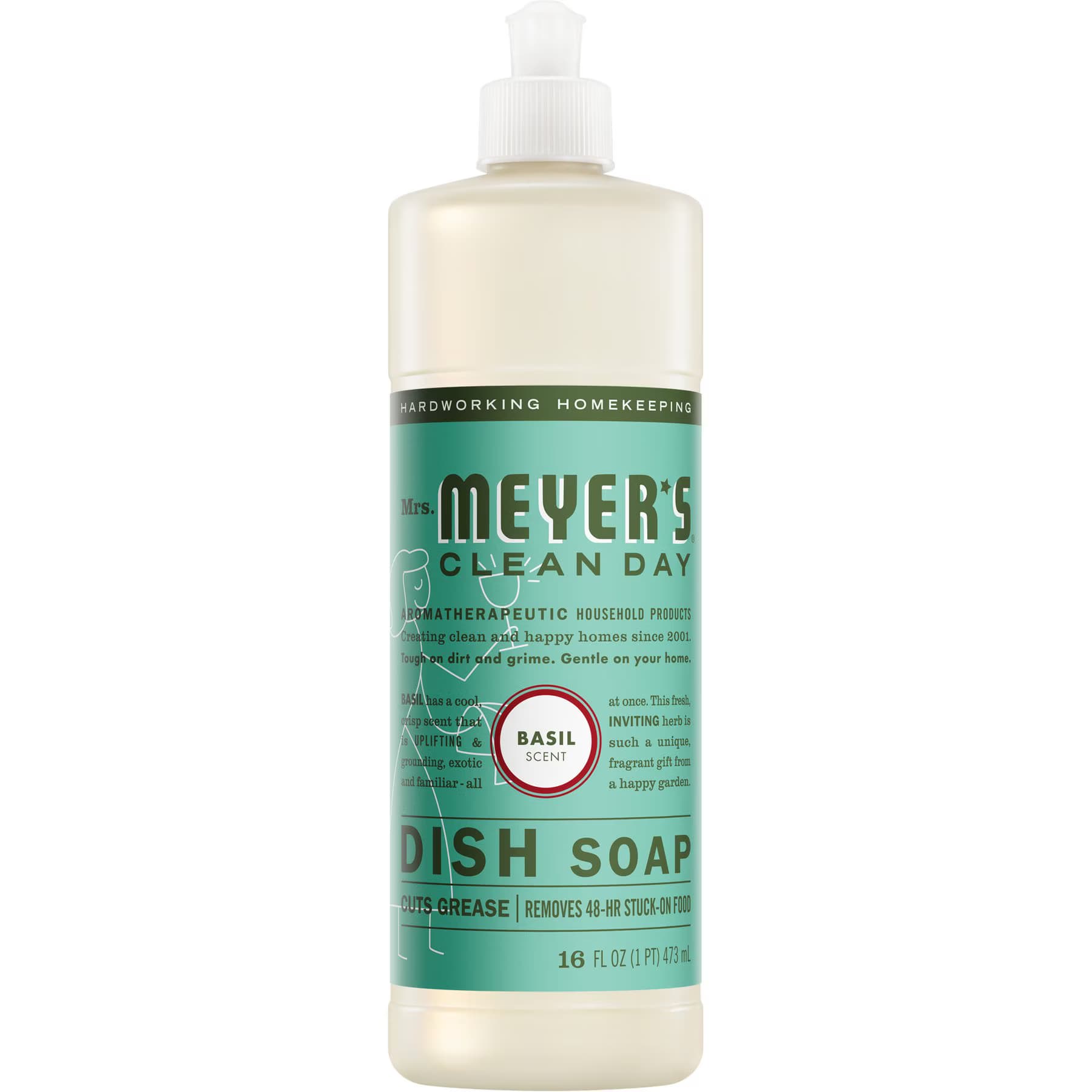 Mrs. Meyer's Mrs. Meyer’s Clean Day Liquid Dish Soap, Basil Scented, 16-fl oz bottle