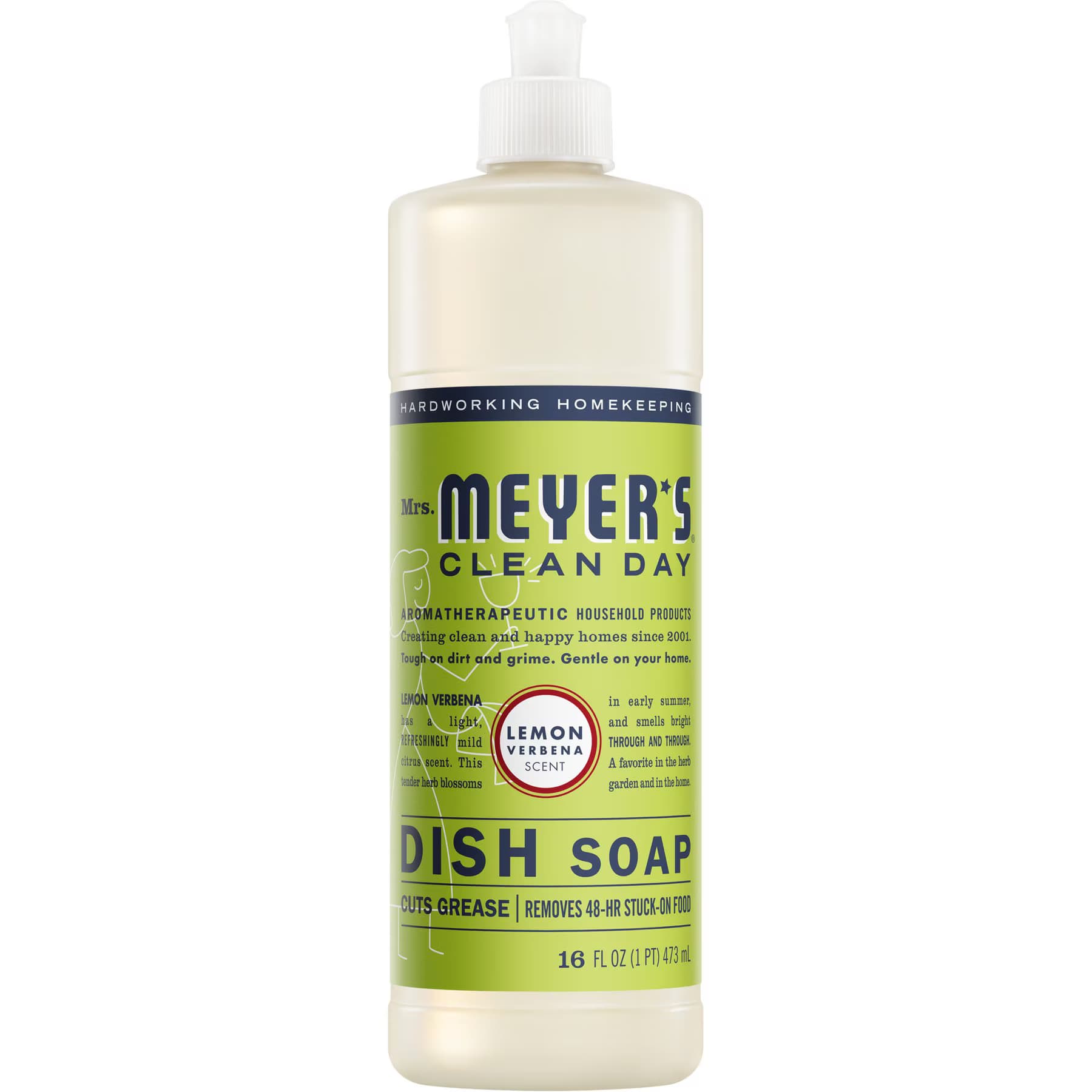 Mrs. Meyer's Mrs. Meyer’s Clean Day Liquid Dish Soap, Lemon Verbena Scented, 16-fl oz bottle