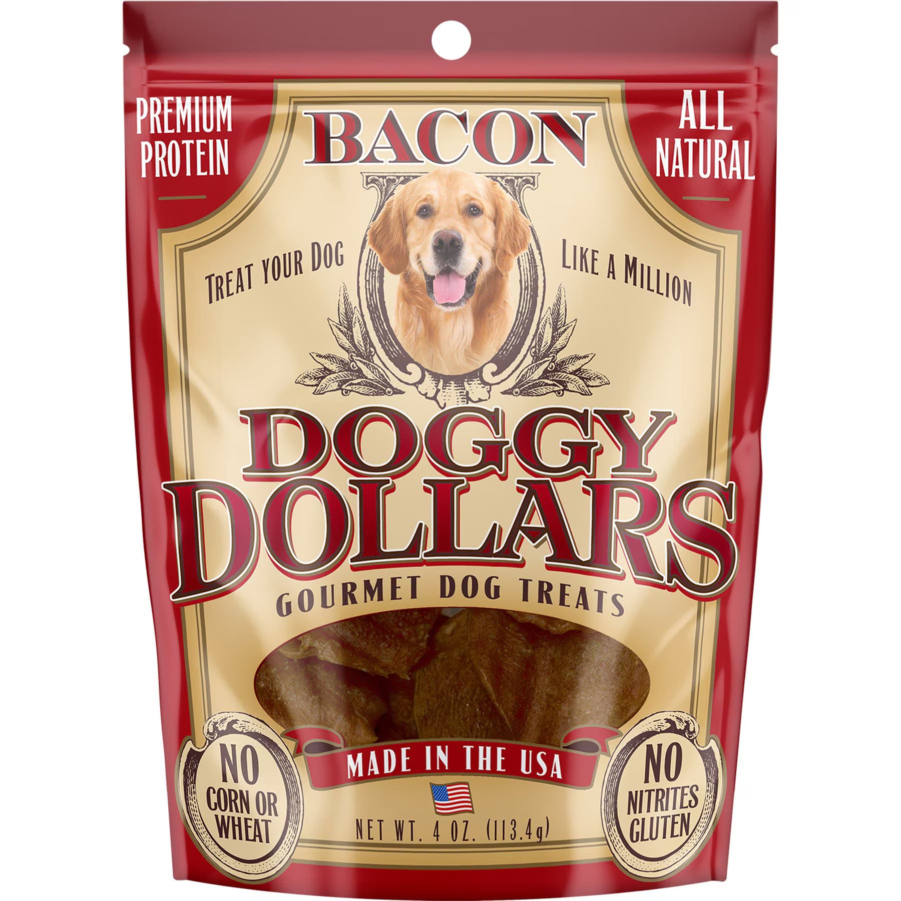 Doggy Dollars Bacon Grain-Free Jerky Dog Treats — view 2