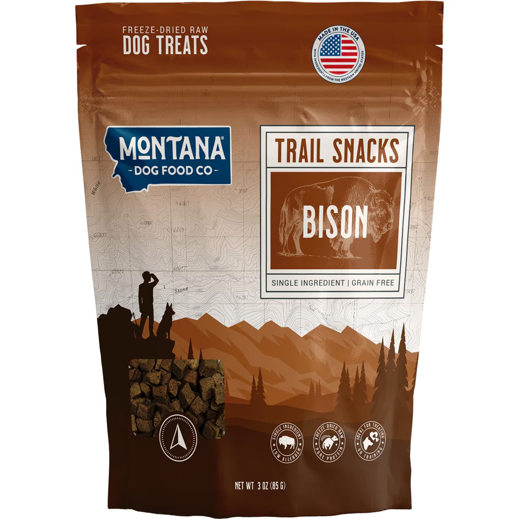 Montana Dog Food Co Montana Dog Food Co Grain-Free Bison Liver Freeze-Dried Dog Treats